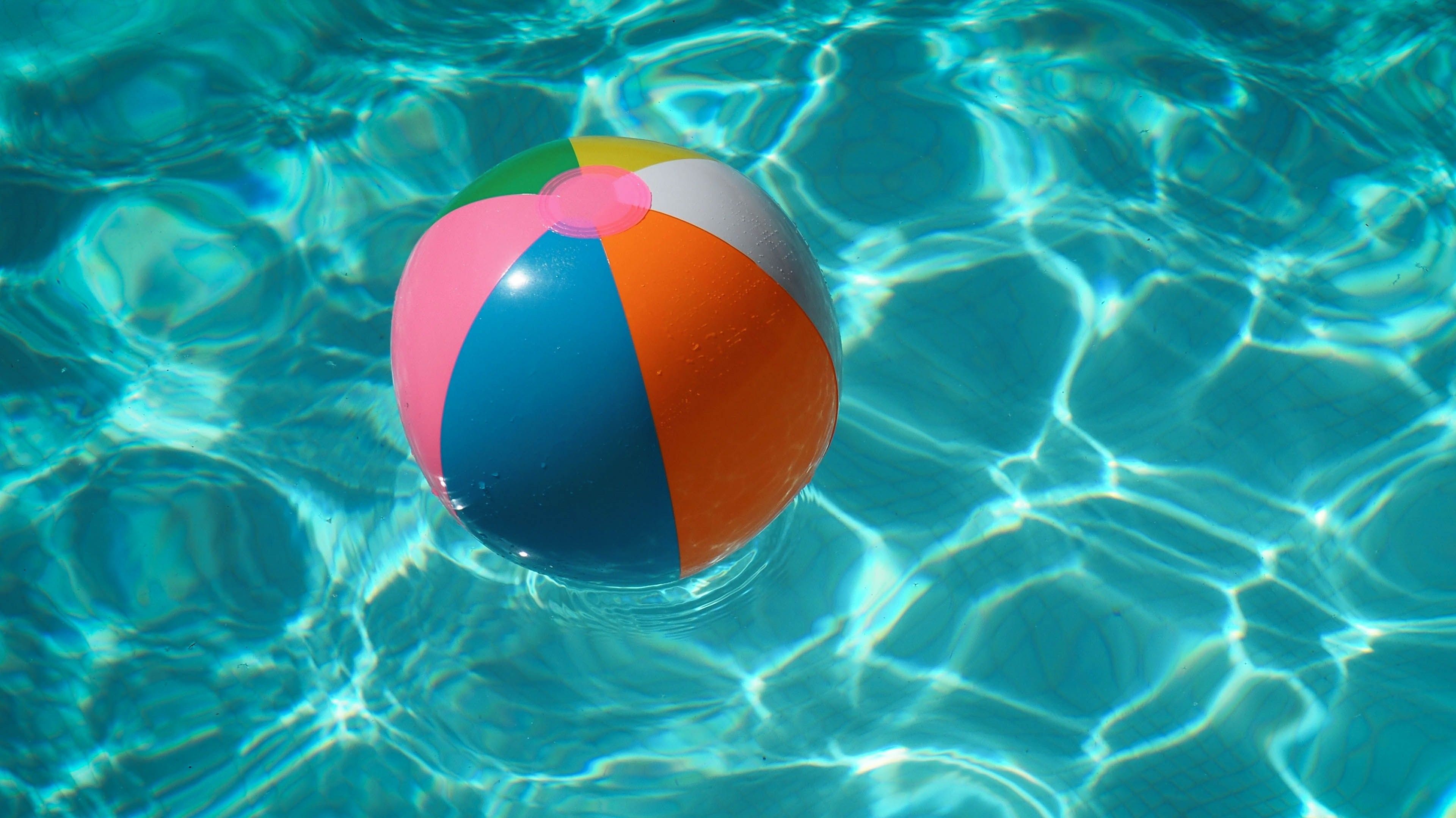 Free download Beach Ball in Swimming Pool Summer Game 4K Photo HD