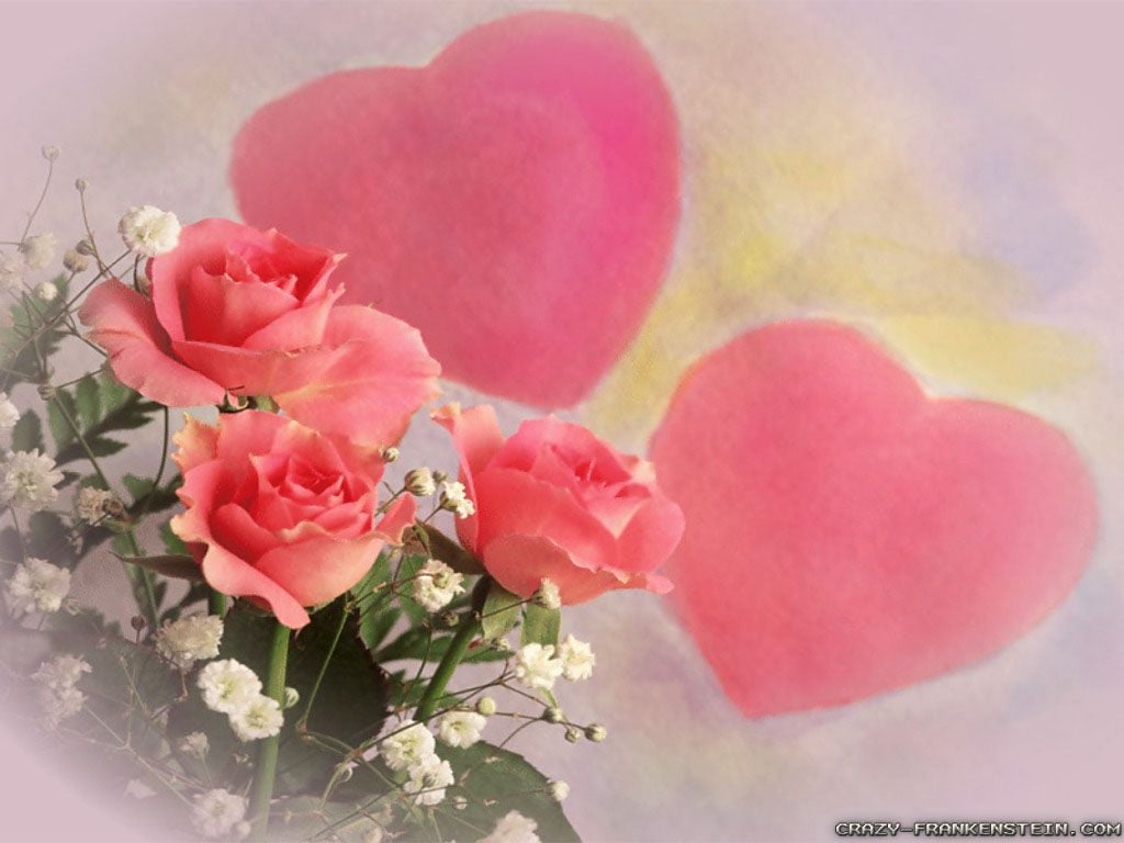 Free download Pink Hearts And Flowers Image Picture Becuo [1024x768] for your Desktop, Mobile & Tablet. Explore Hearts And Flowers Wallpaper. Bleeding Heart Wallpaper, Valentine Flowers Wallpaper