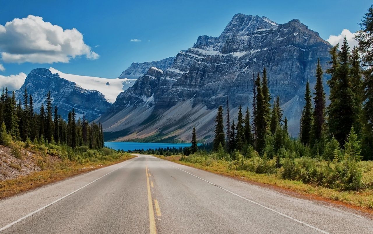 Mountains Trees Road Canada wallpaper. Mountains Trees Road