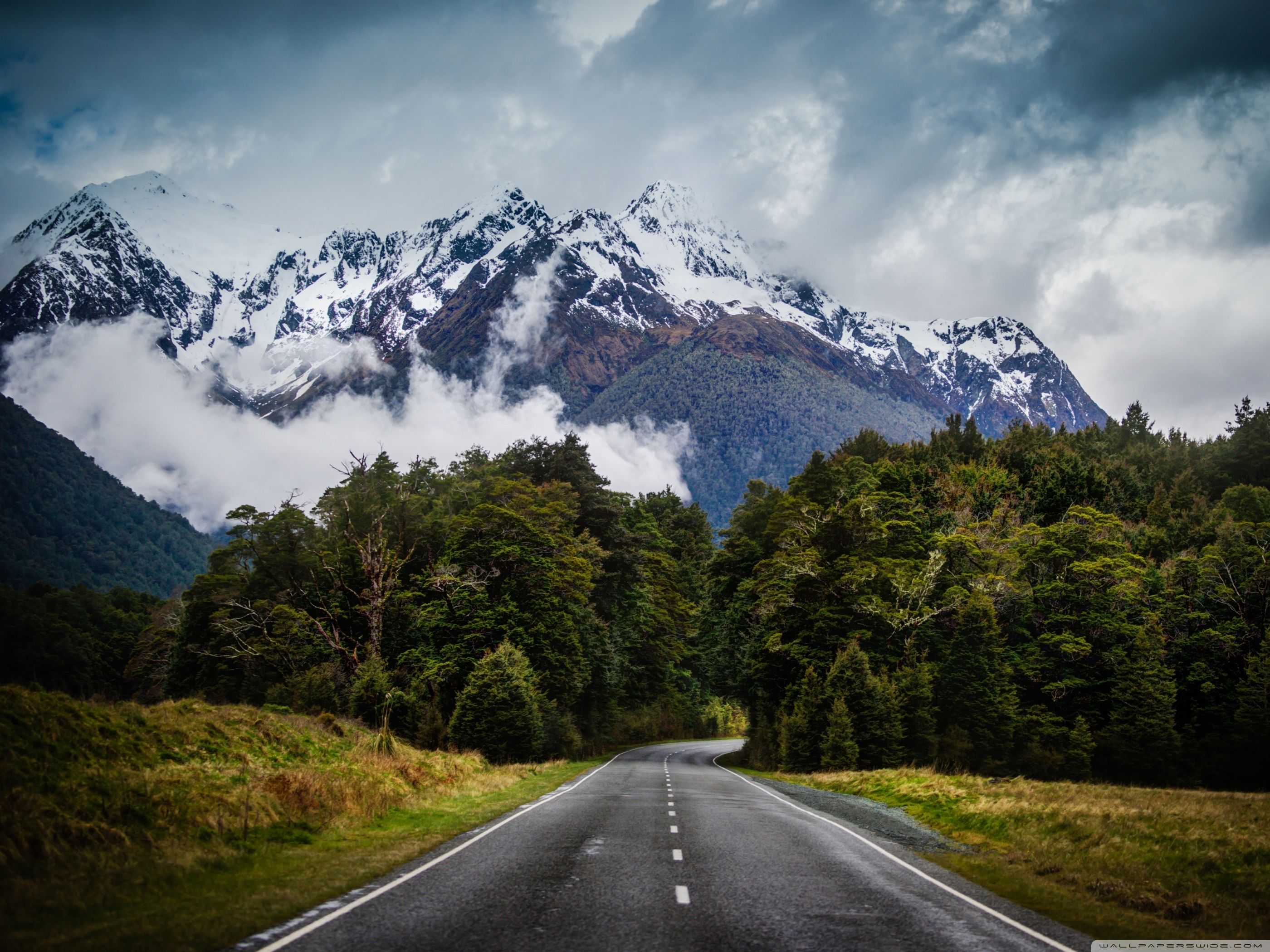 Mountain Road Ultra HD Desktop Background Wallpaper for: Multi