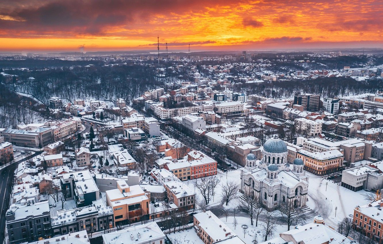 Wallpaper the city, Lithuania, Kaunas image for desktop, section