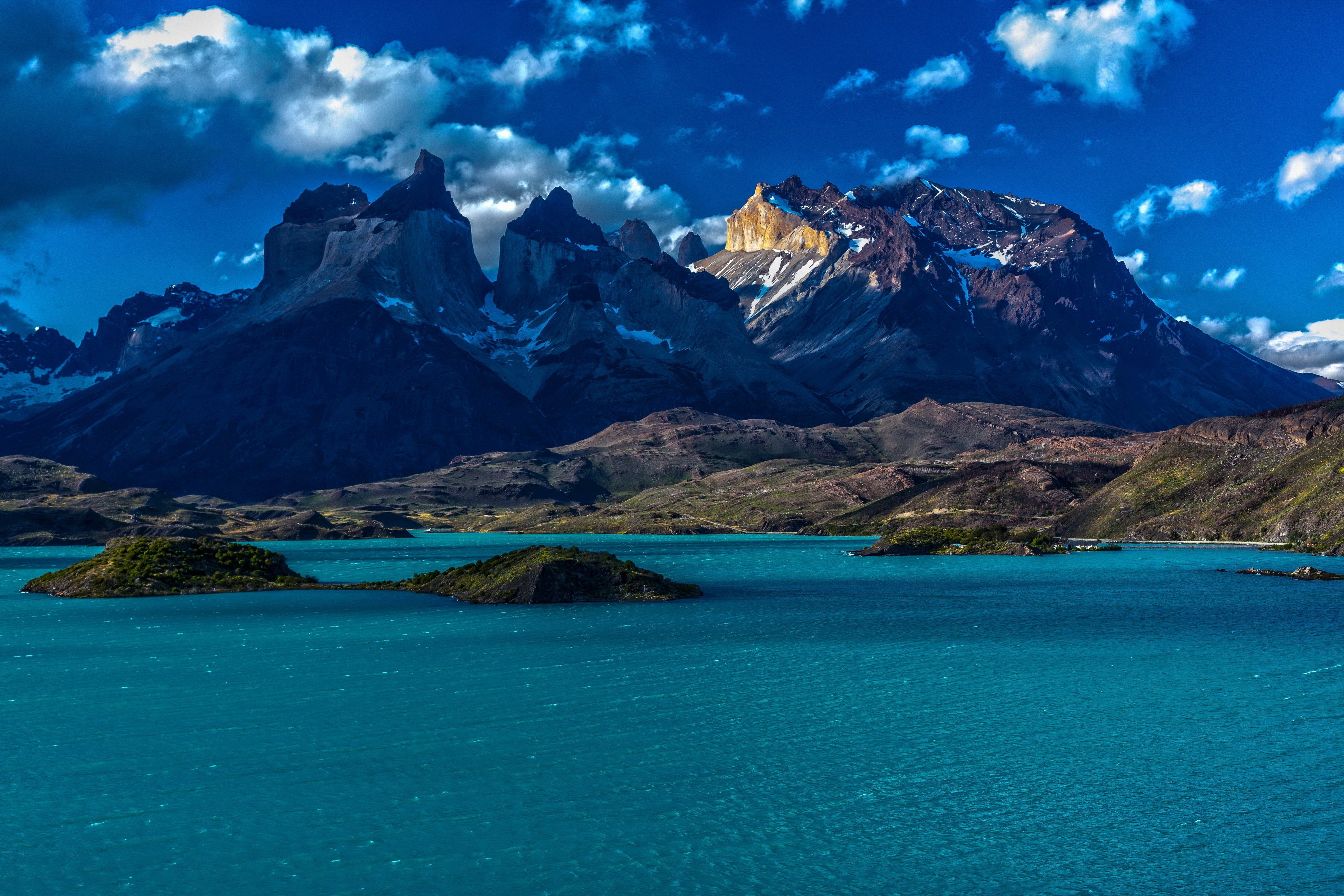 nature, Patagonia, Chile, Mountains, Coast, Shore, Ocean, Sea