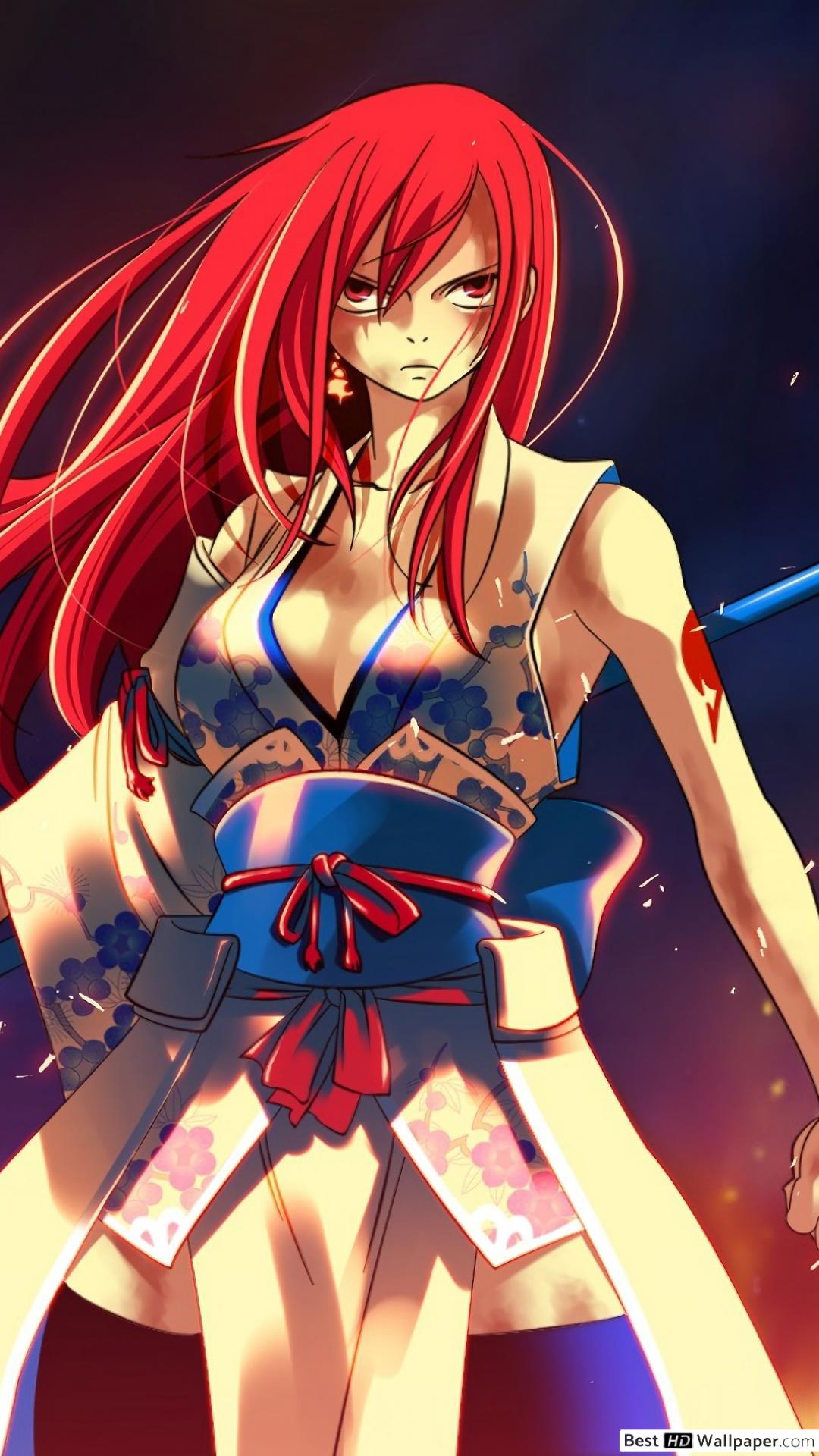 Fairy Tail Scarlet Kimono HD wallpaper download