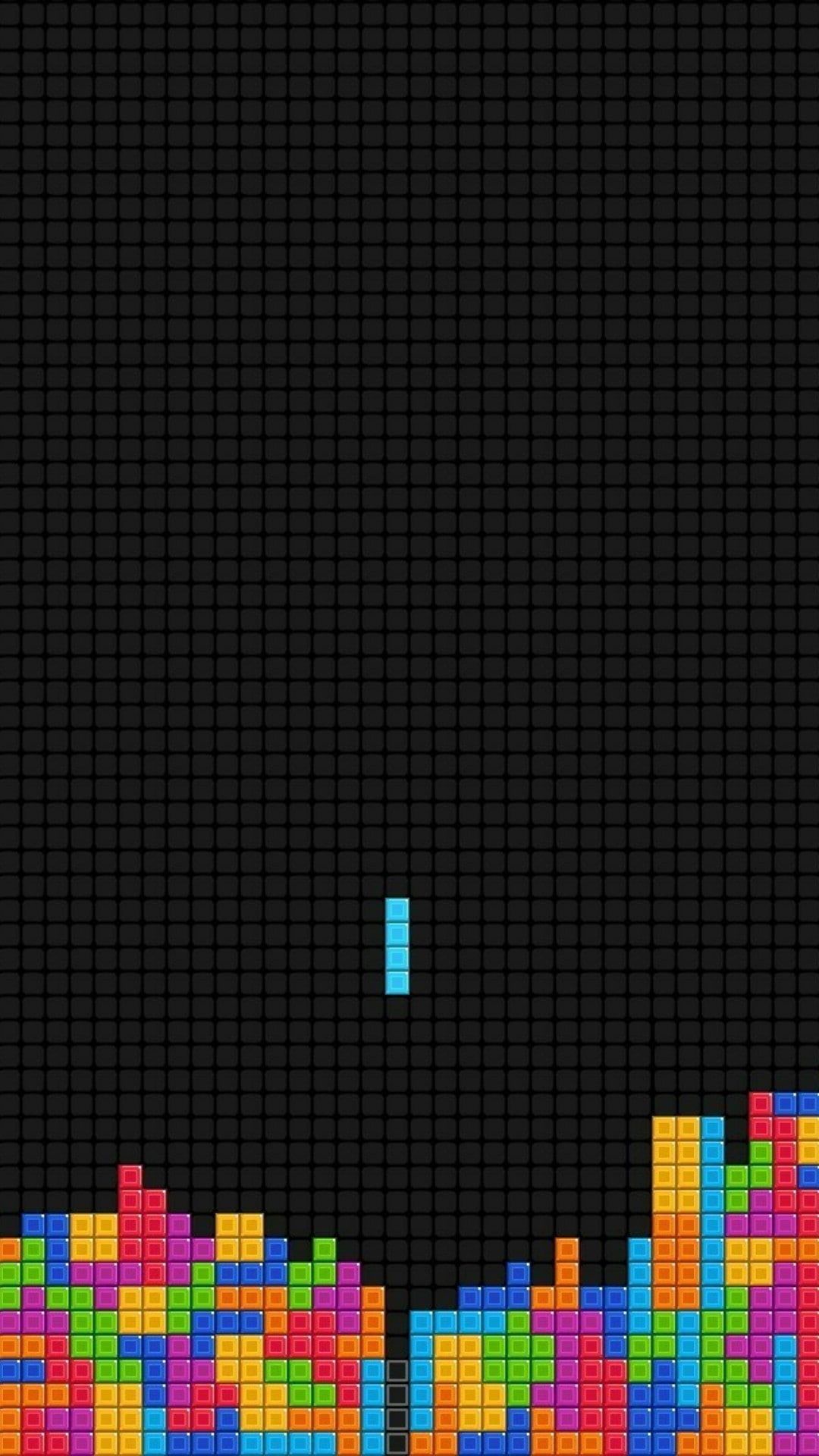 Colorful Portrait Display retro Games #Simple #Square #Tetris