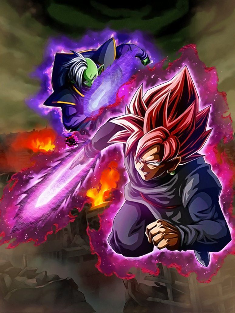 Dokkan Battle LR Black And Zamasu Wallpaper 1440p