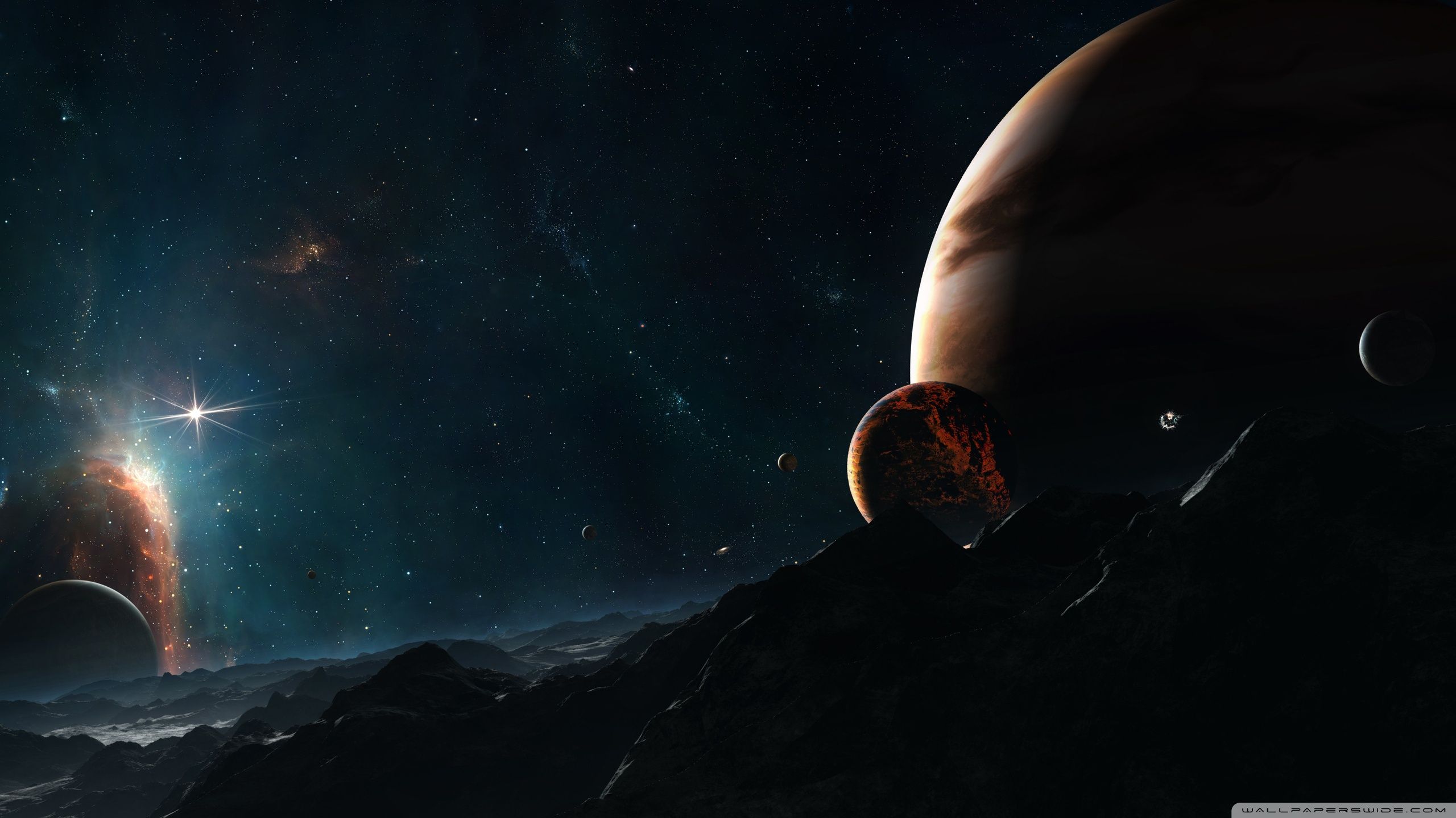 Planet Close To Jupiter Ultra HD Desktop Background Wallpaper