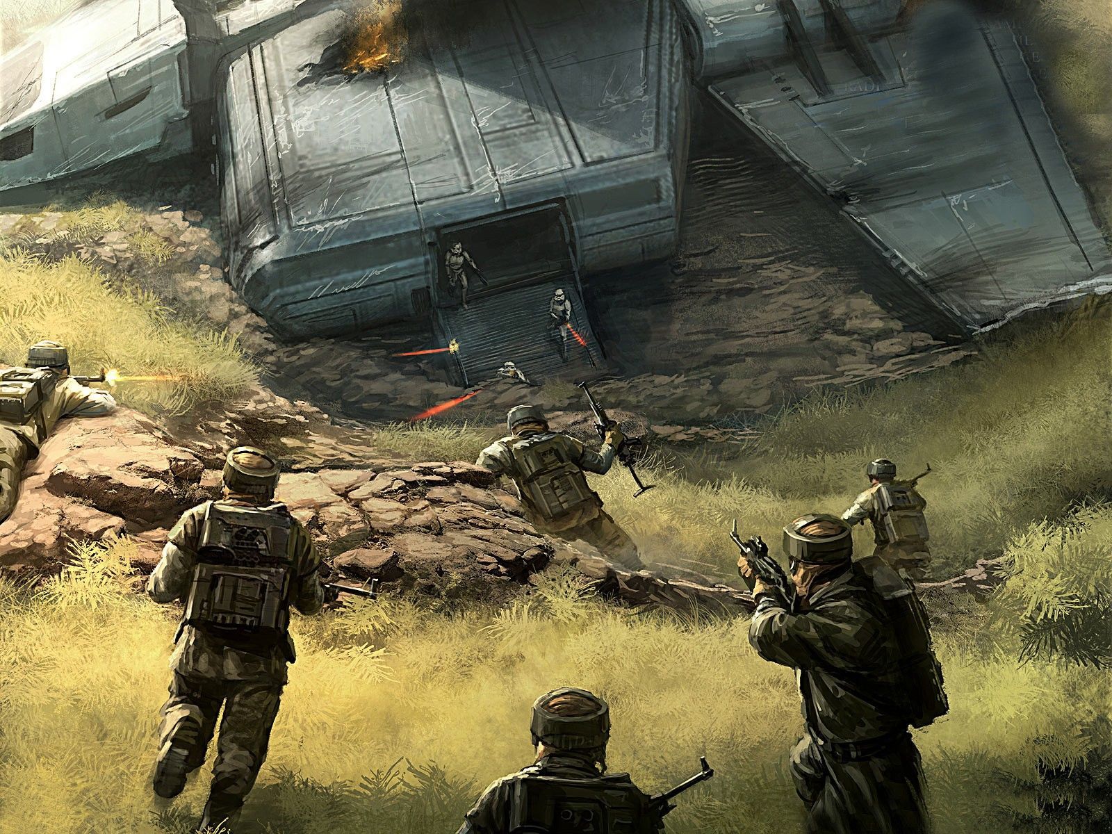 Star Wars stormtroopers vs rebels. Star wars wallpaper, Star wars