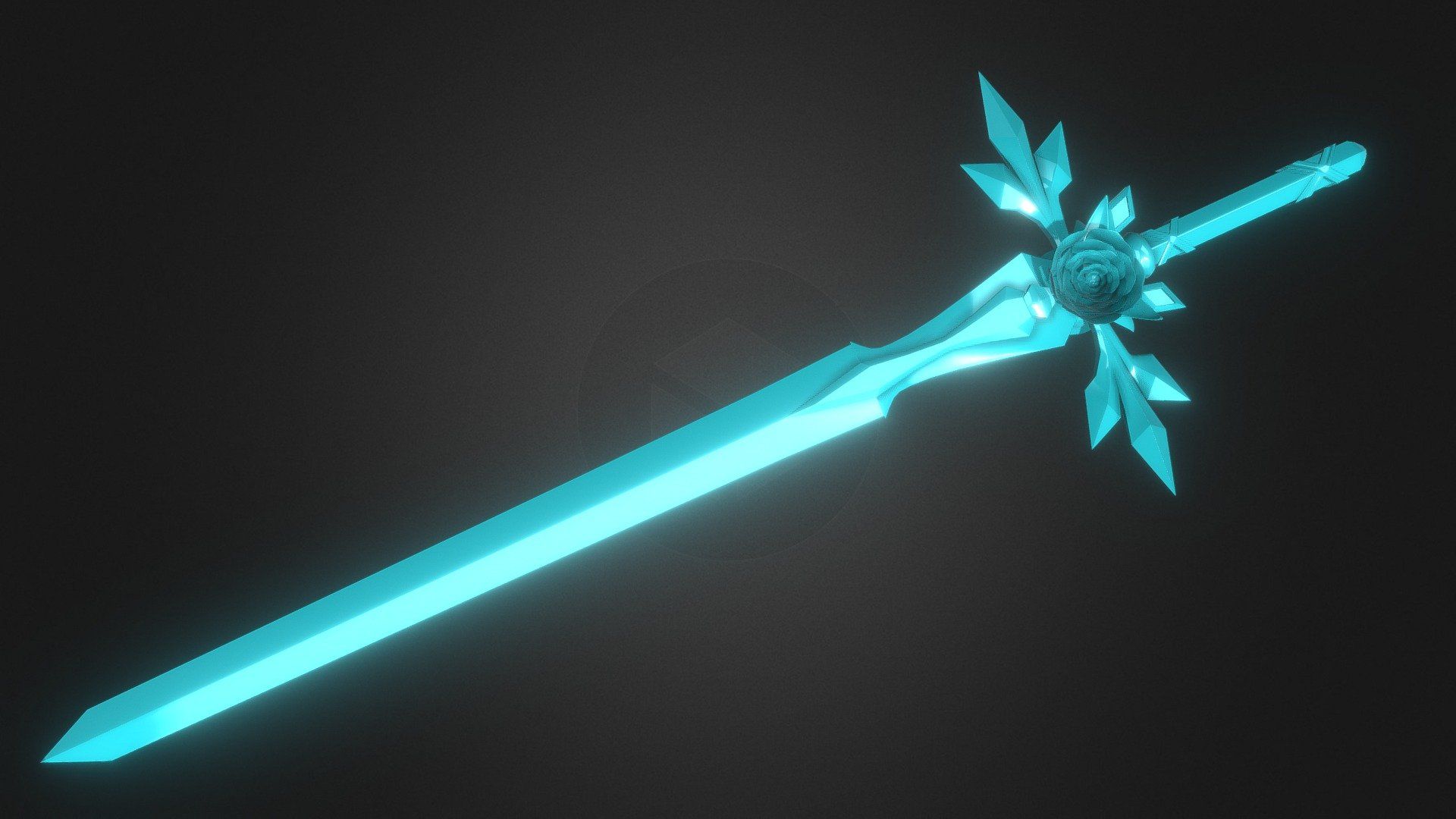 Blue Rose Sword Free 3D Model By K Li 4354aef