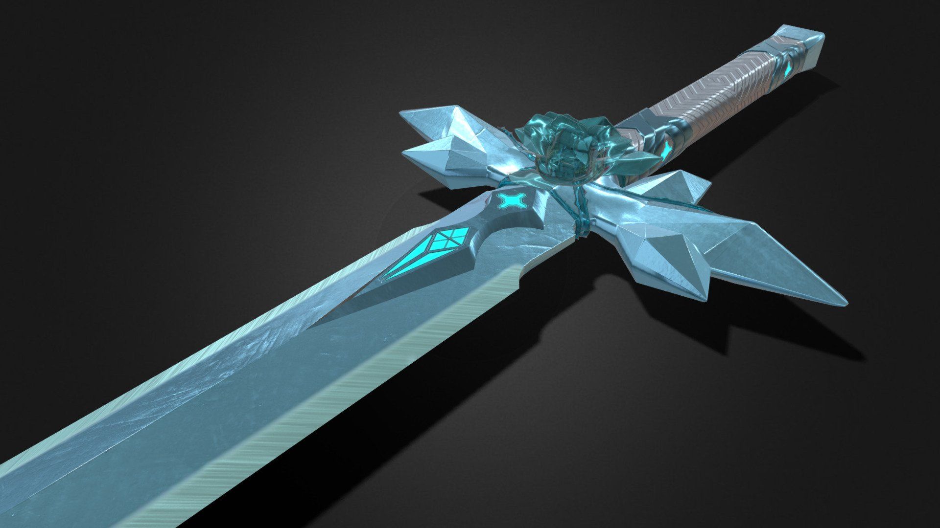 Blue Rose Sword From Sword Art Online Free 3D Model