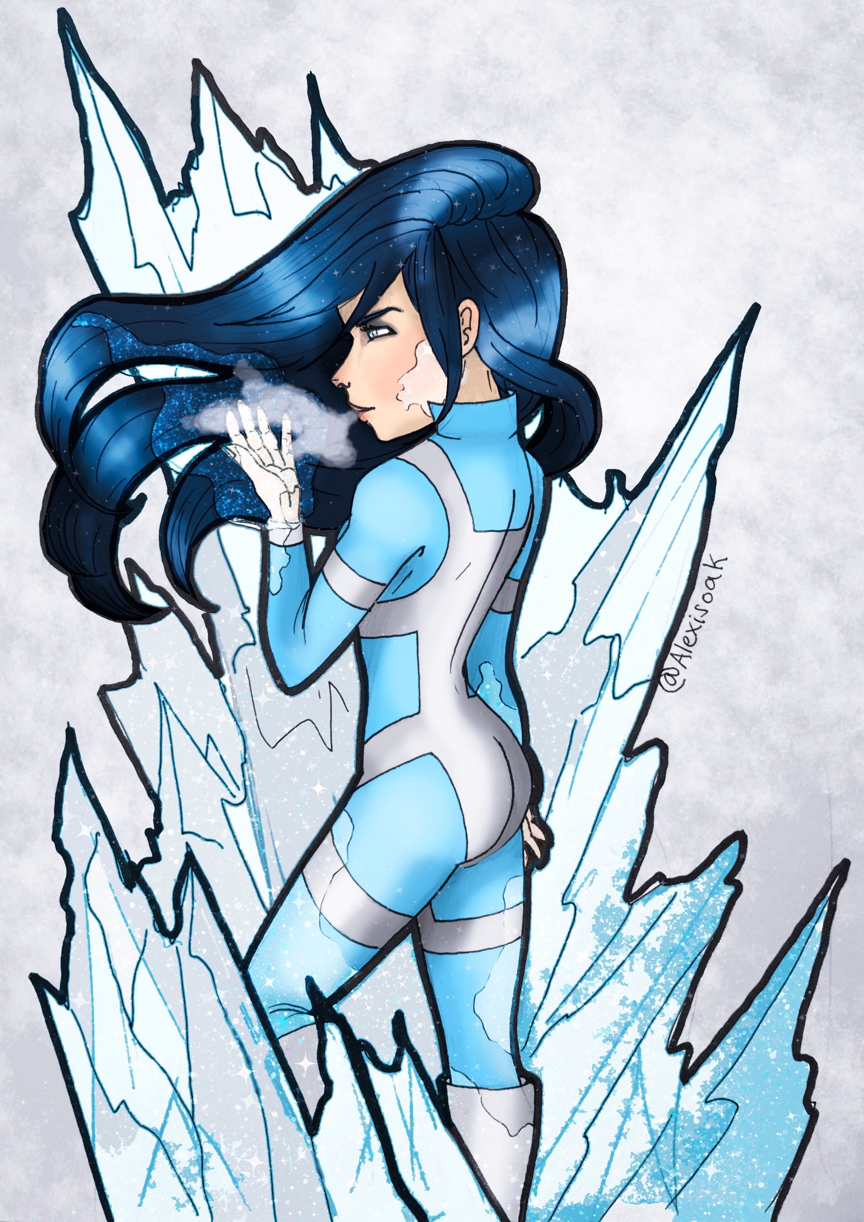 art #superpower #cryokinesis #ice #icemanipulation #drawing