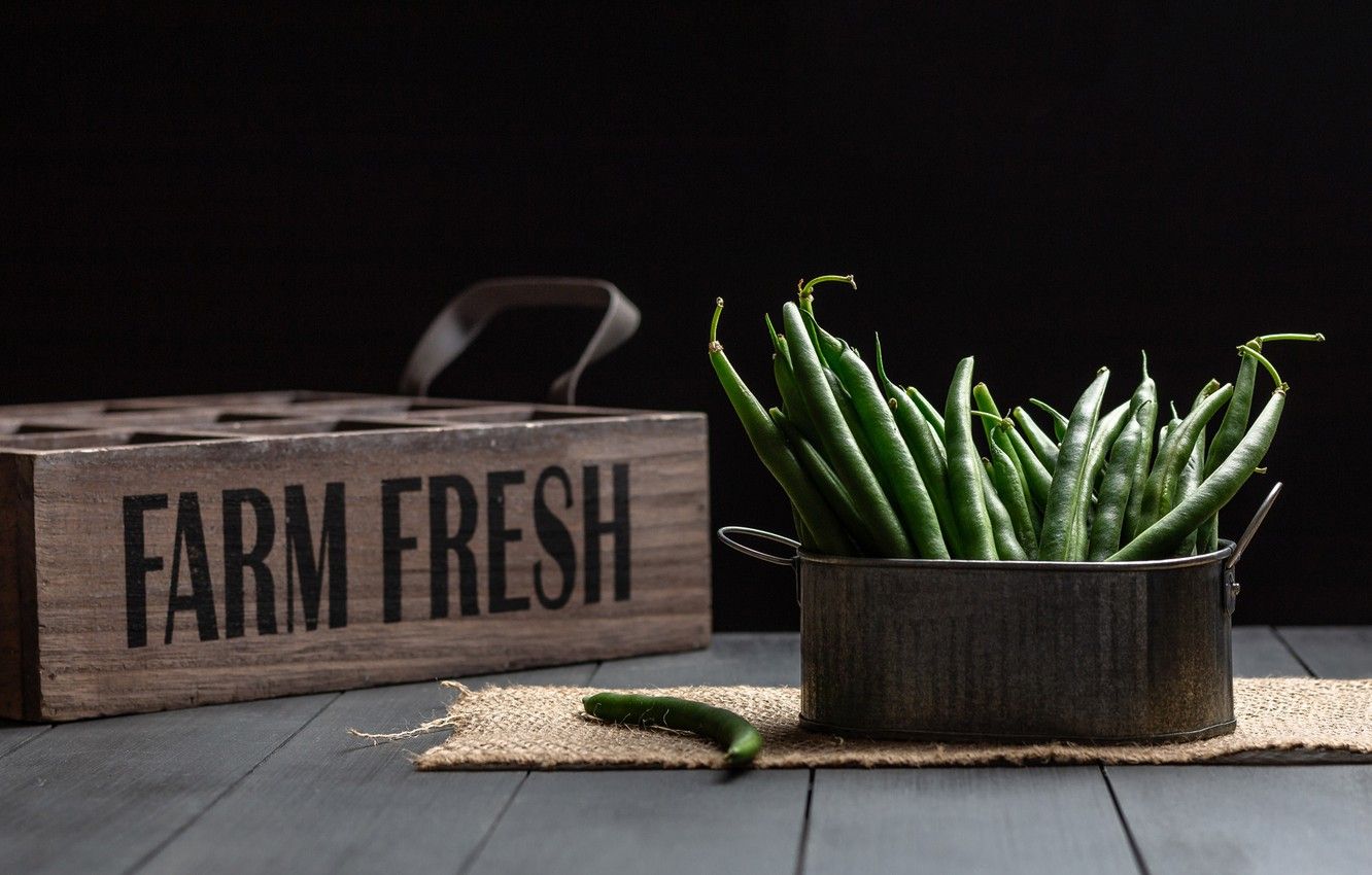 Wallpaper background, Green Beans, Farm Fresh image for desktop, section еда