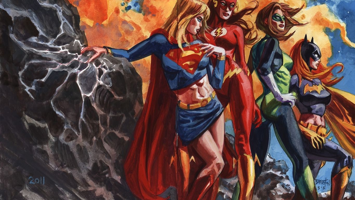 Free download Justice League Supergirl Batgirl Flash Green Lantern