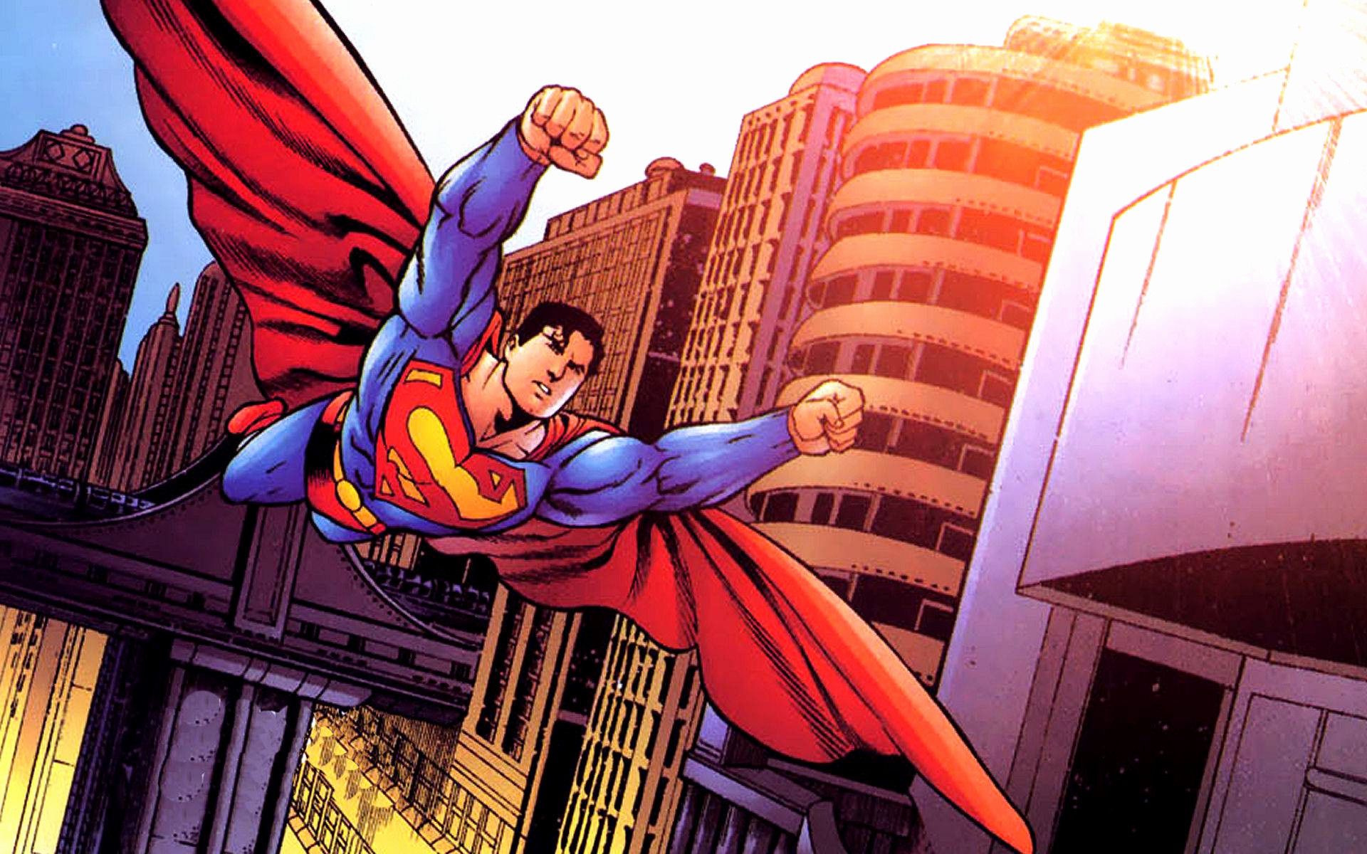 Superman Flying Wallpaper