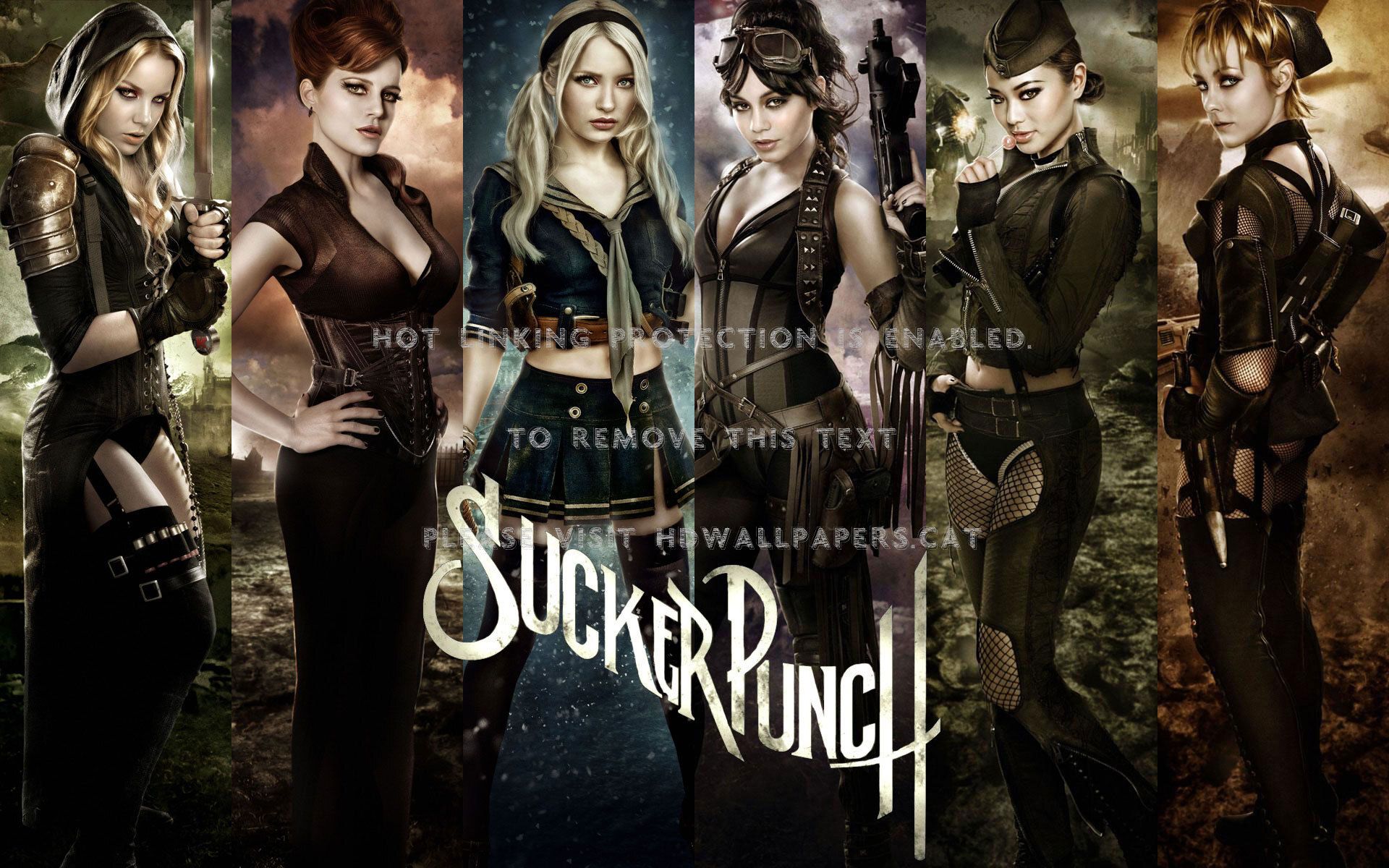 sucker punch fantasy hot weird guns girls