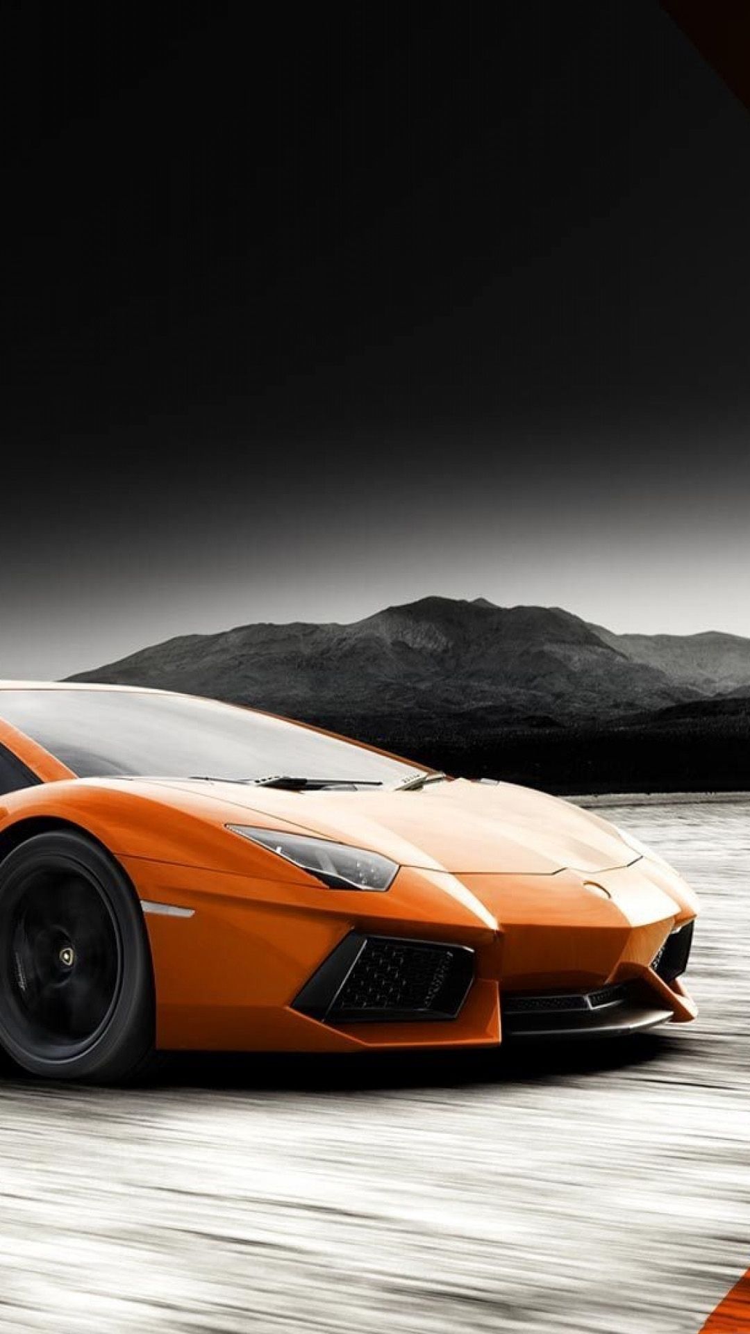 Lamborghini Aventador Orange Grey Desert Android Wallpaper free