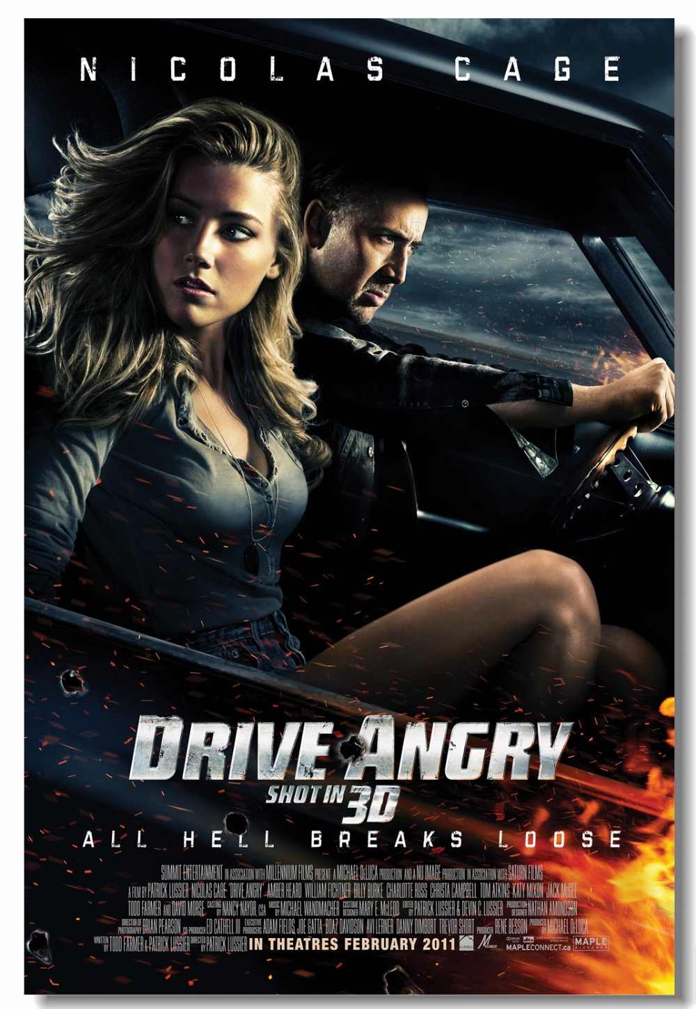 Custom Canvas Wall Decor Drive Angry Poster Amber Heard Wall