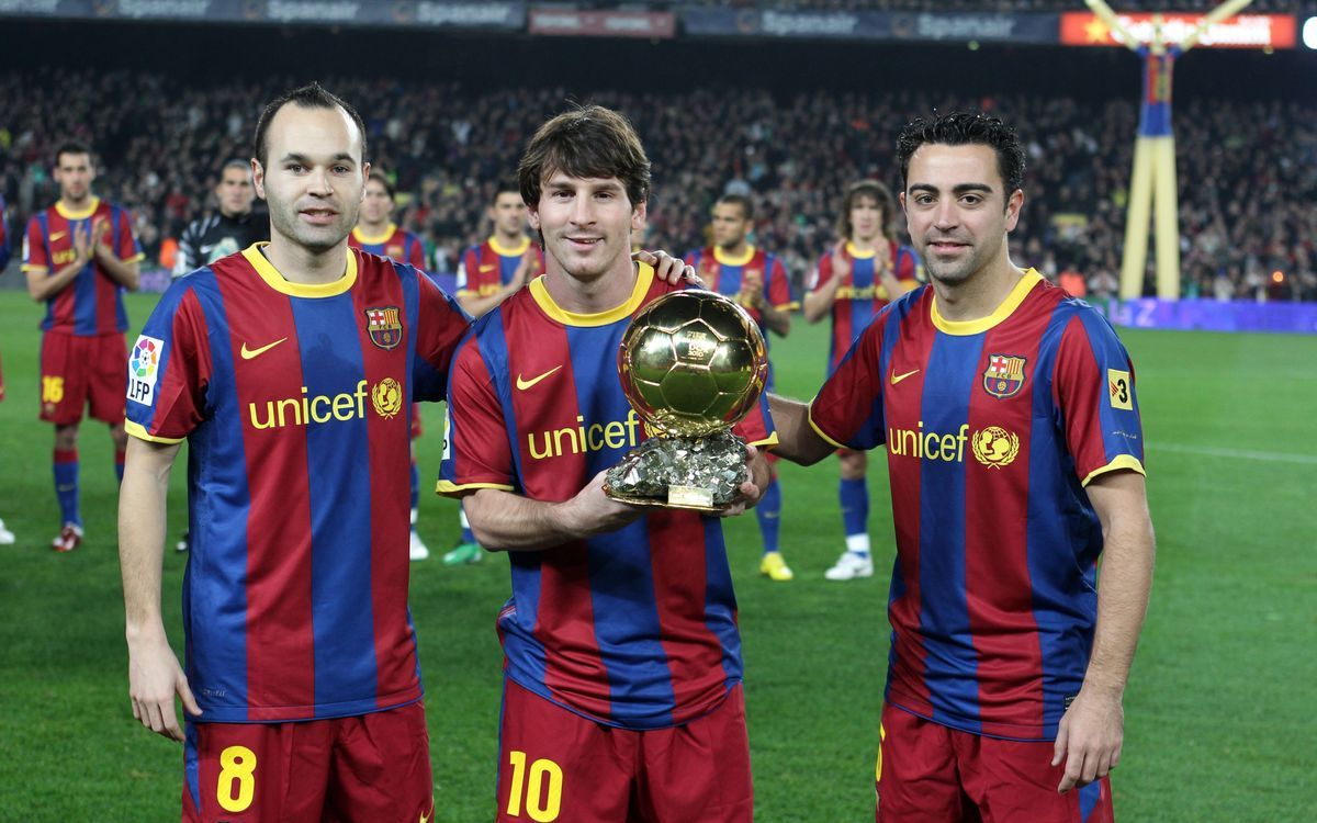 Lionel Messi Xavi Iniesta