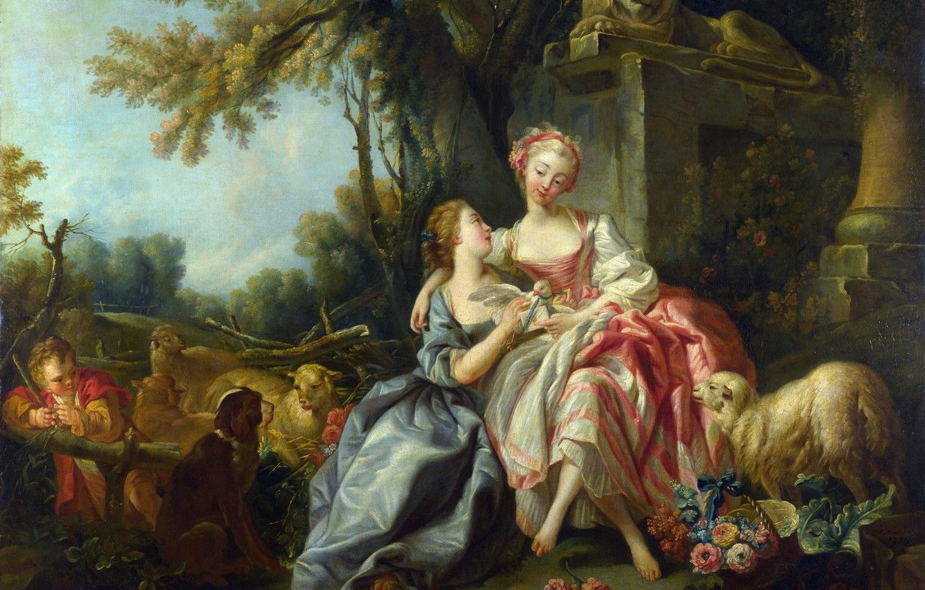 Wallpaper Picture, Painting, Francois Boucher, Rococo, Love note