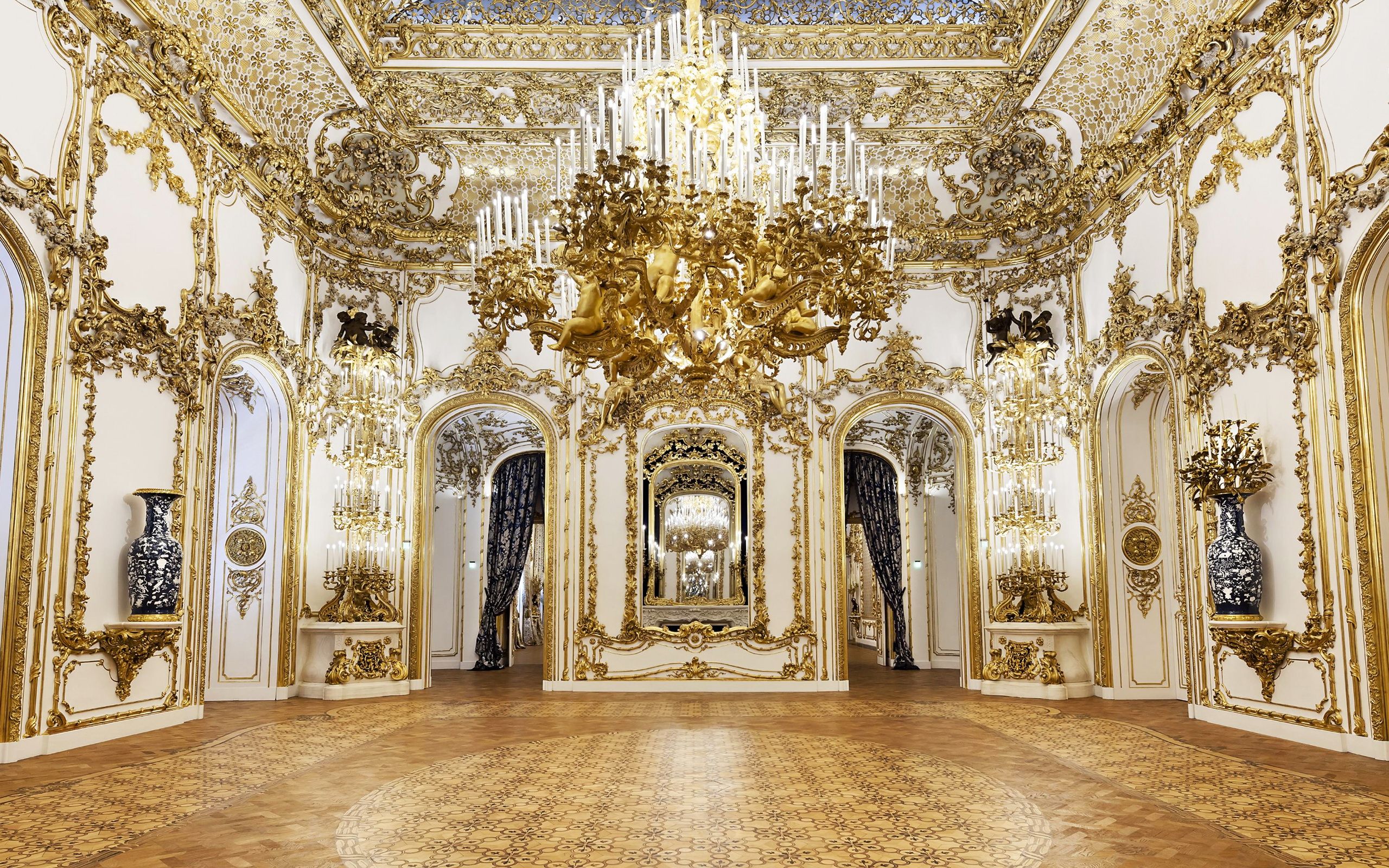 Download wallpaper Rococo interior, Luxurious interior, classic