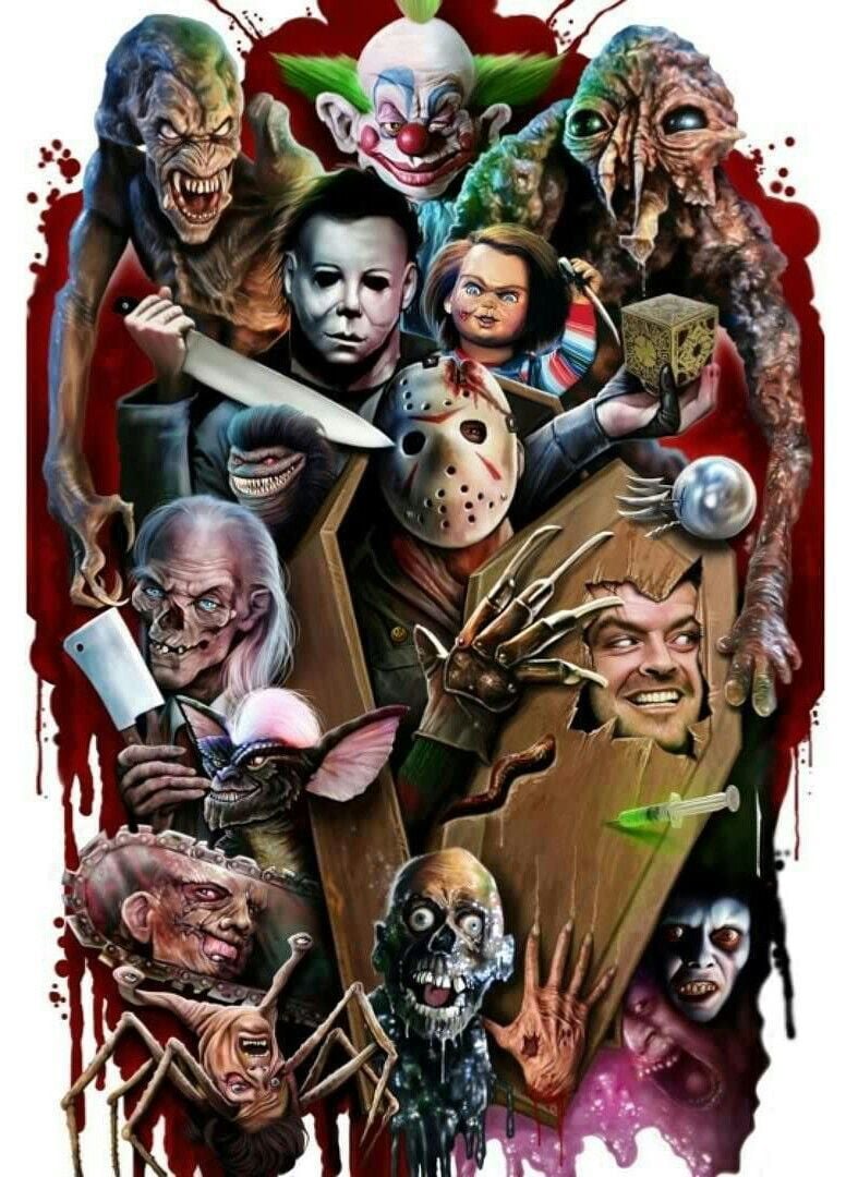 HORROR COLLECTION. Horror movie icons, Horror characters, Horror movie art