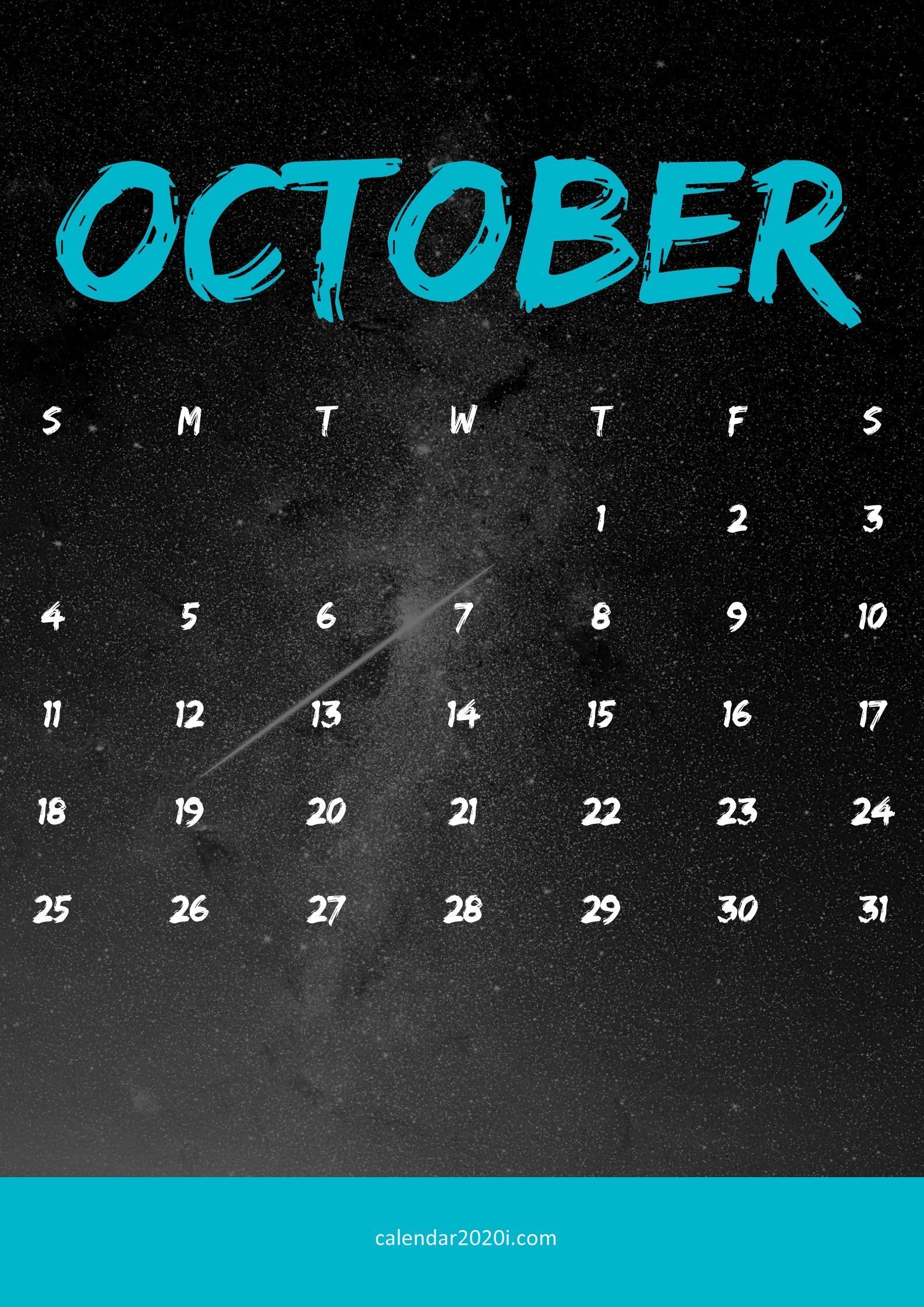 iPhone October 2020 Calendar HD Wallpapers Download
