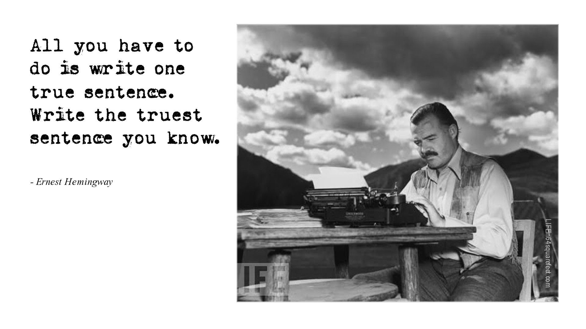 Ernest Hemingway Quote Wallpaper  Background Wallpapers