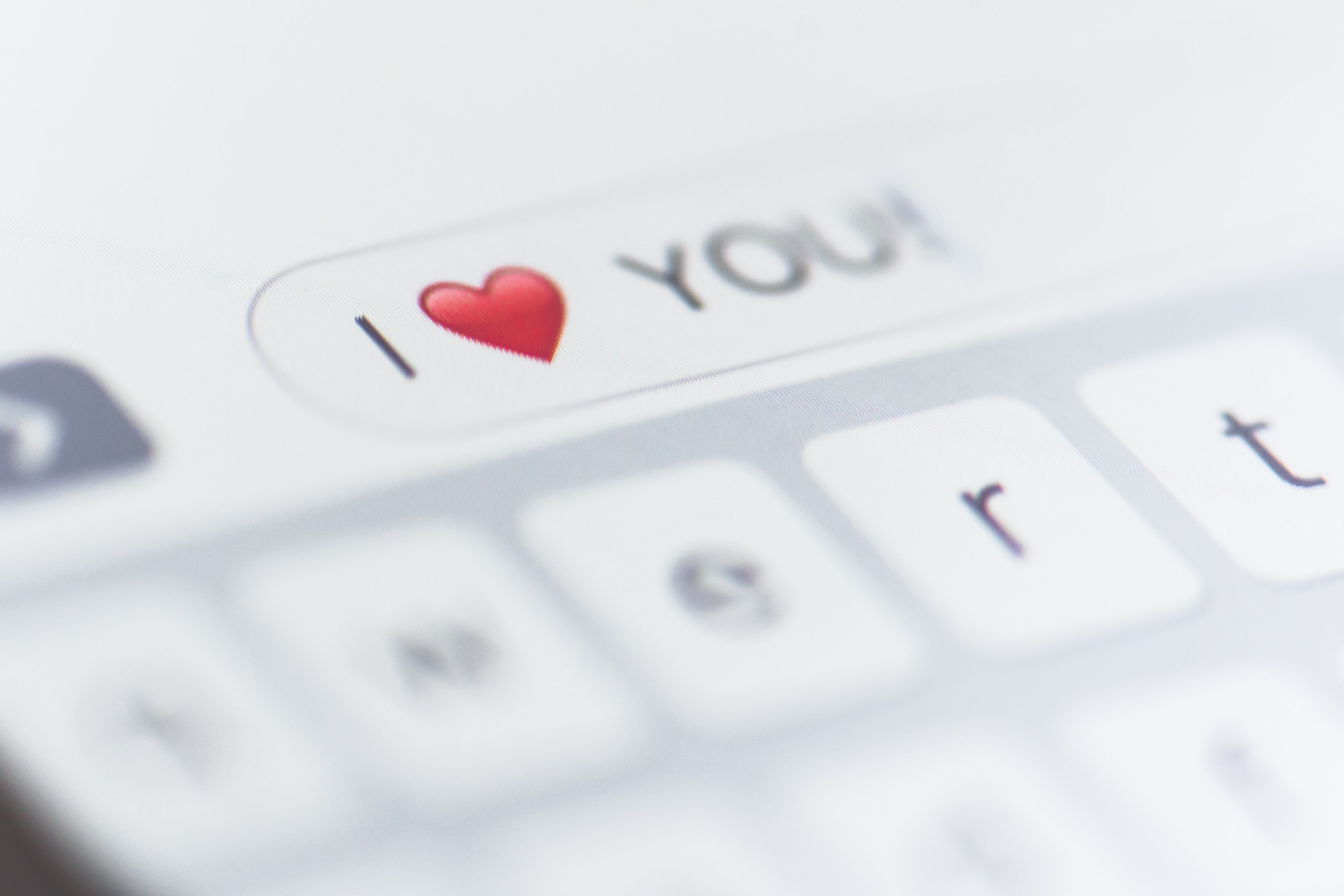 I LOVE YOU Message on Mobile Phone Close Up Free
