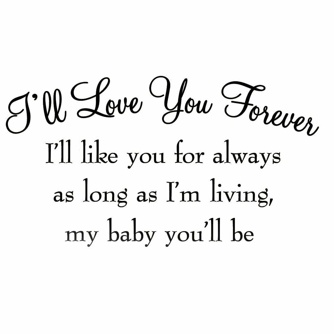 Winston Porter Dowdey I'll Love You Forever I'll Like You