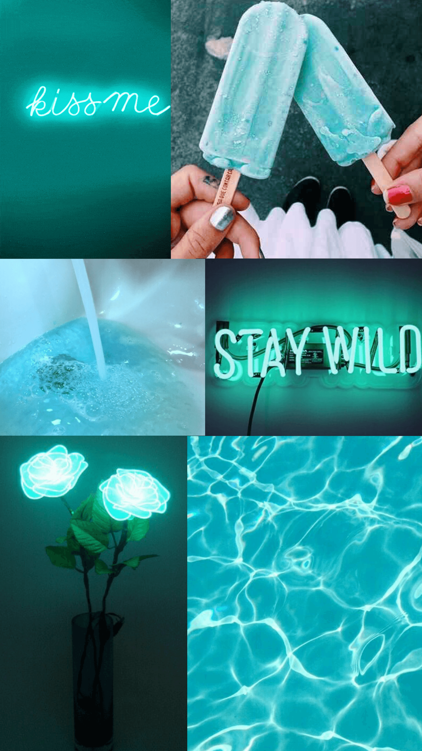 Aesthetic Teal Wallpaper