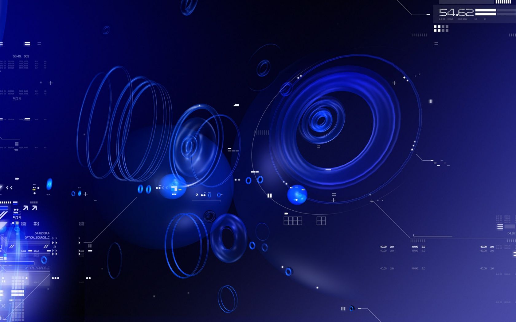 Free download Blue Tech Circles Wallpaper HD Wallpaper