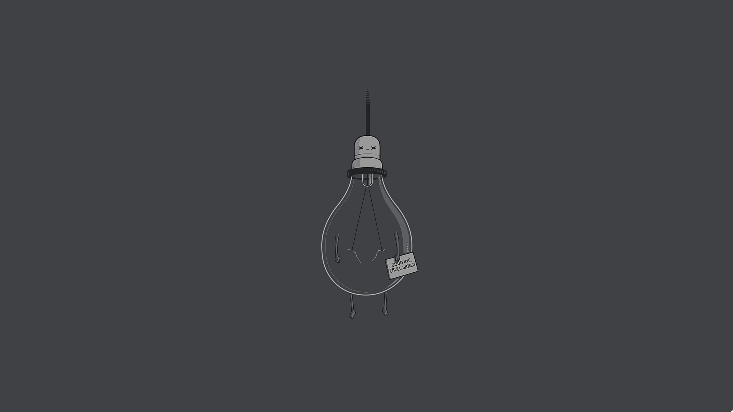 minimalism, #simple, #lightbulb, #humor, #dark humor wallpaper. Light bulb, Light bulb illustration, Bulb