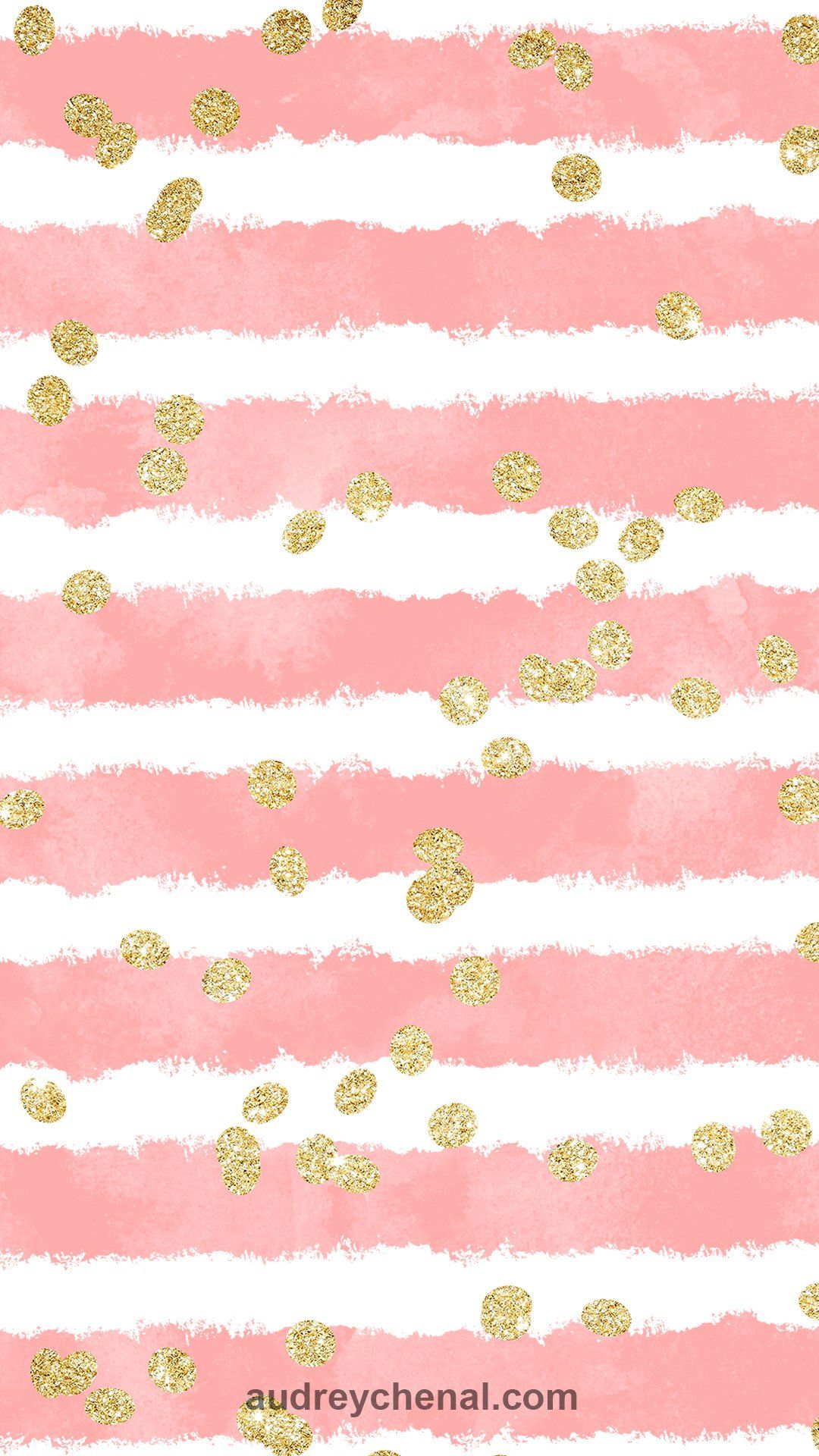 wallpaper blush pink watercolor stripes gold glitter confetti