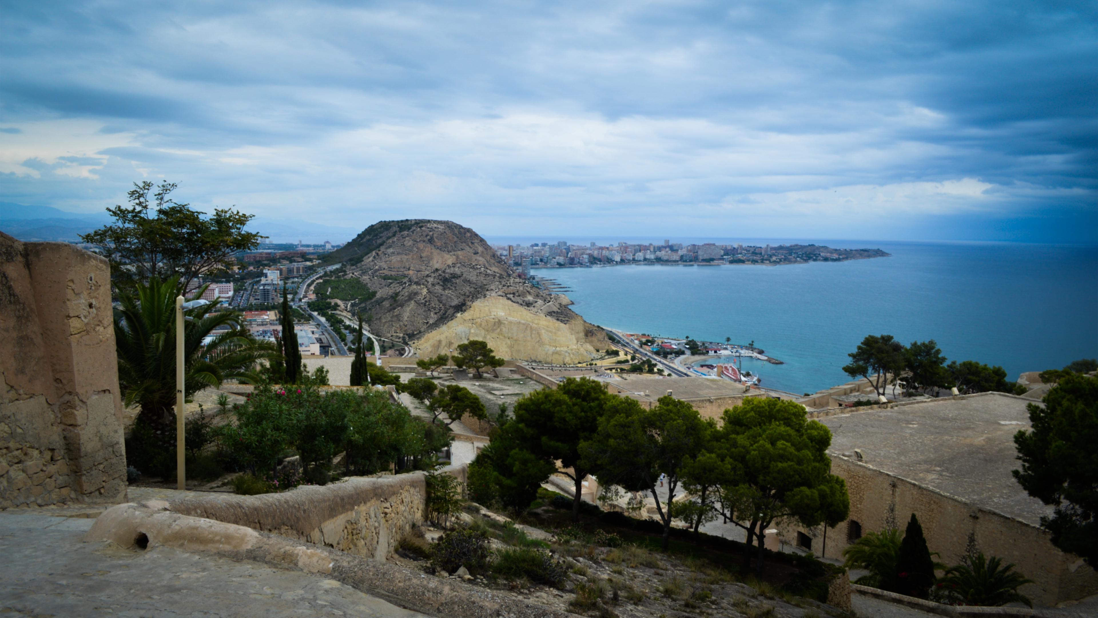 View from Santa Bárbara Castle HD desktop wallpaper, Widescreen
