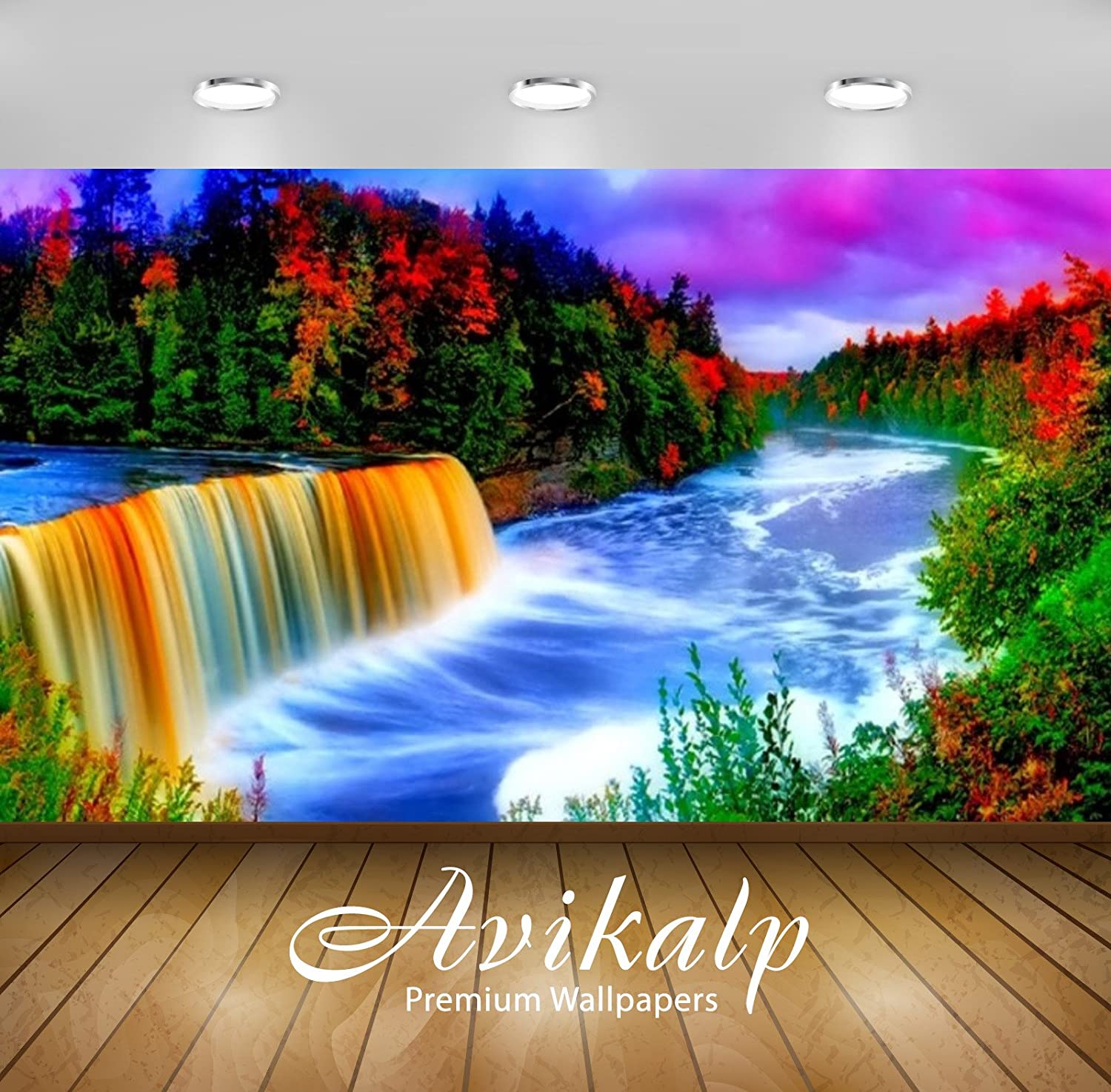 Buy Avikalp Exclusive Awi2052 Colorful Waterfall Full HD