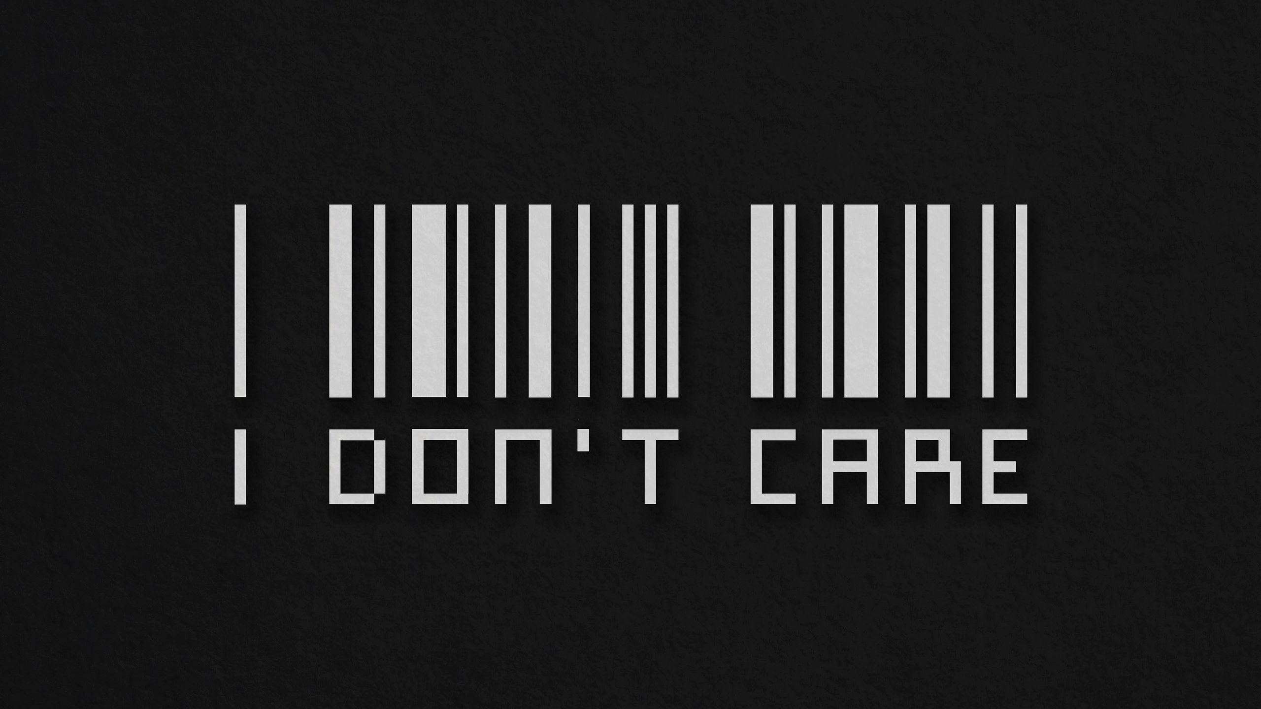 I Dont Care Barcode 4k 1440P Resolution HD 4k Wallpaper