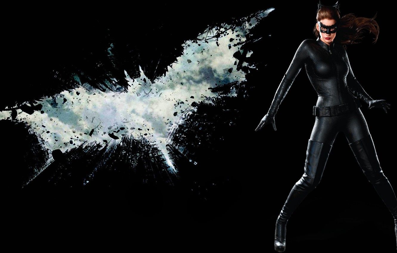 Wallpaper Logo, The Dark Knight Rises, Anne Hathaway, film, The dark knight: the legend, Catwoman, Catwoman, Selina Kyle, Anne Hathaway, Selina Kyle, DC image for desktop, section фильмы