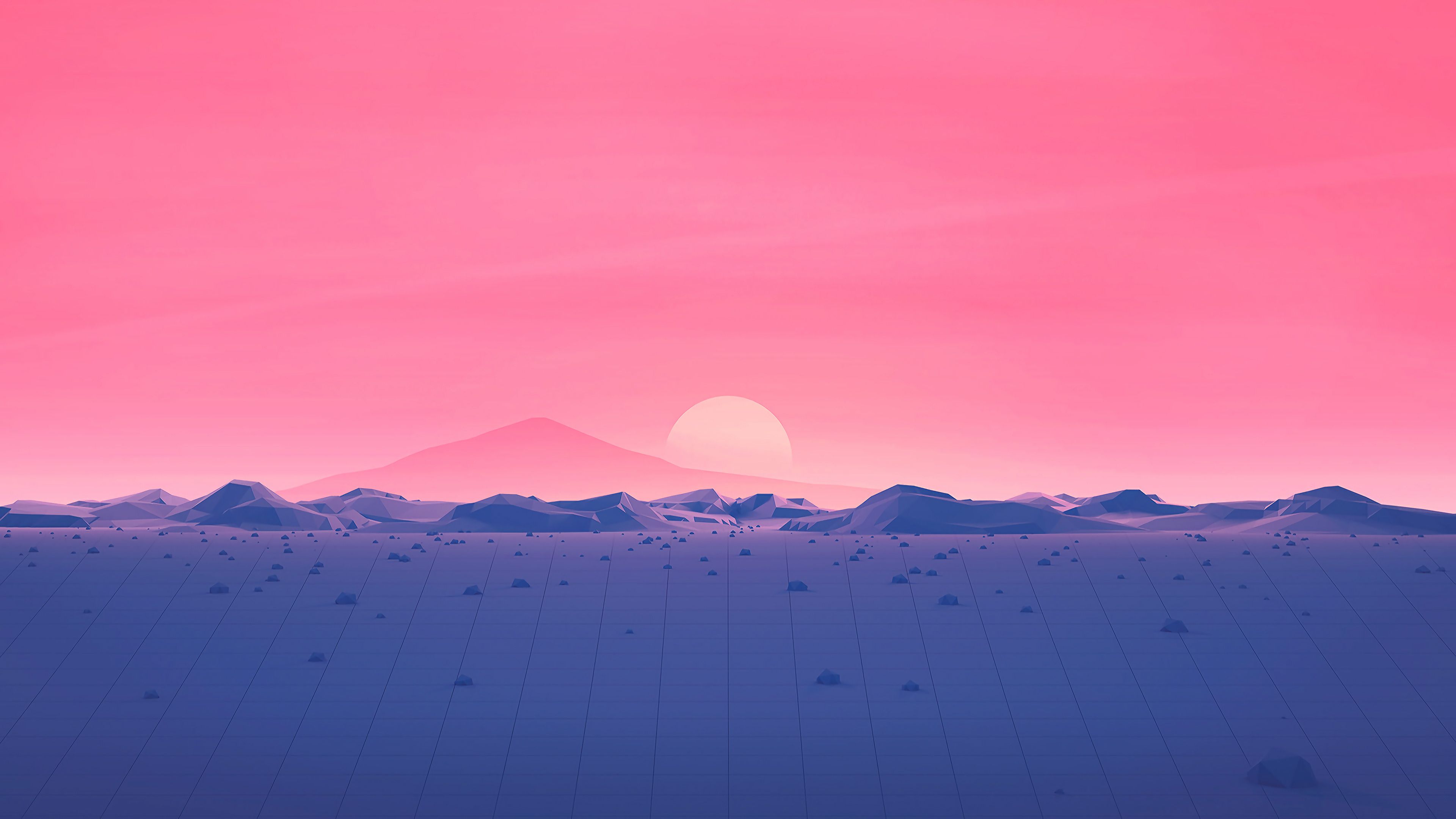 Low poly sunrise [38402160]. 배경, 컴퓨터 바탕화면, 배경화면