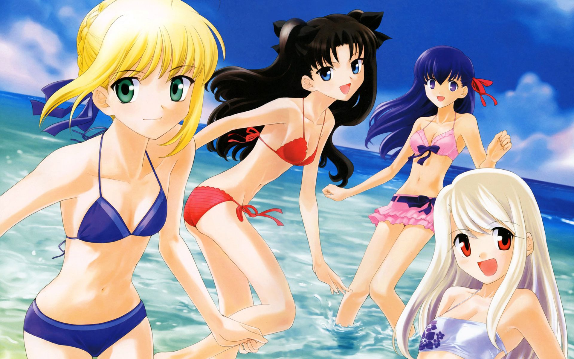 Beach Anime Girls Wallpaperx1200