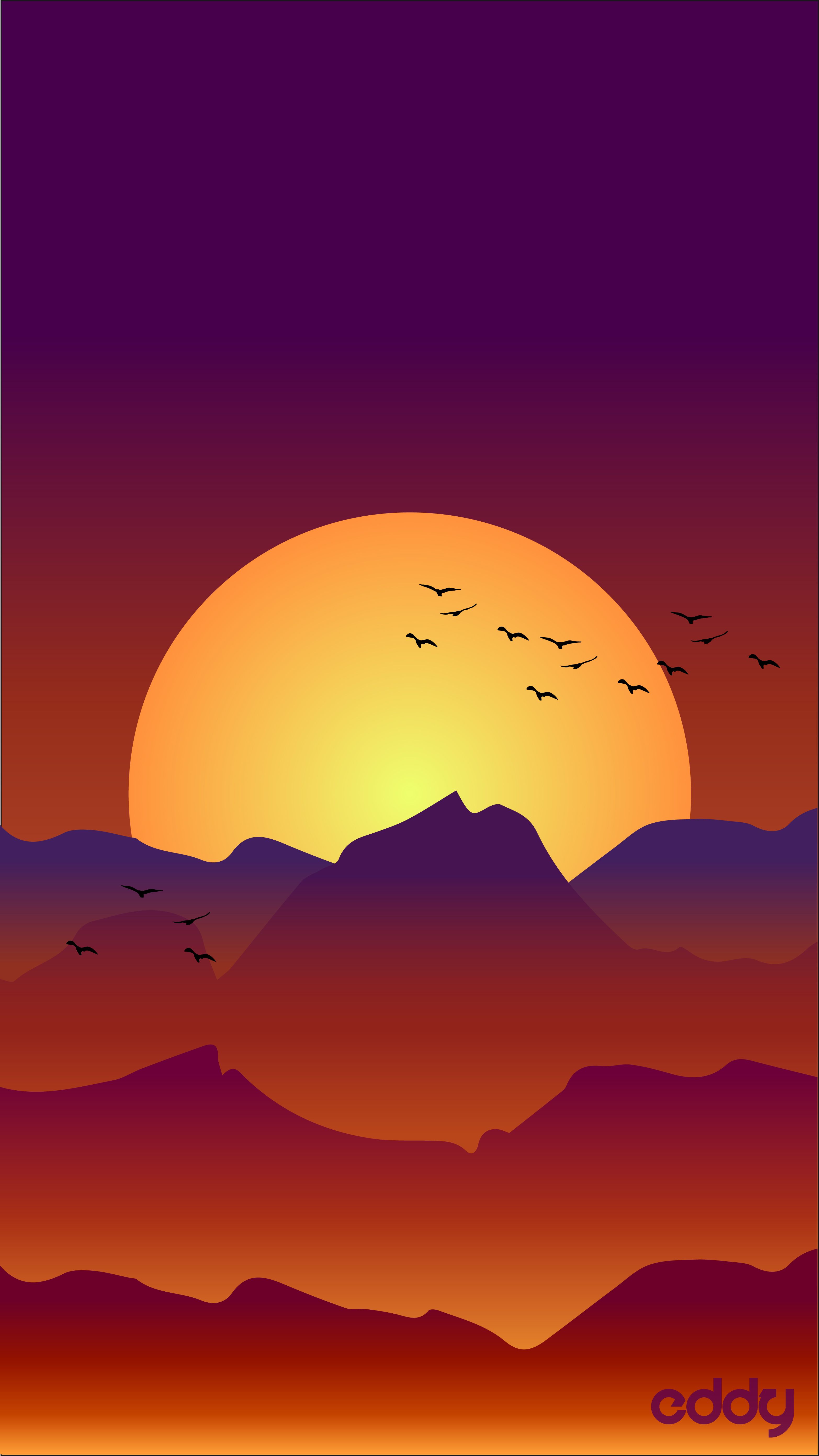 Vector Landscape Sunrise #illustrator #vector #sun #sunrise