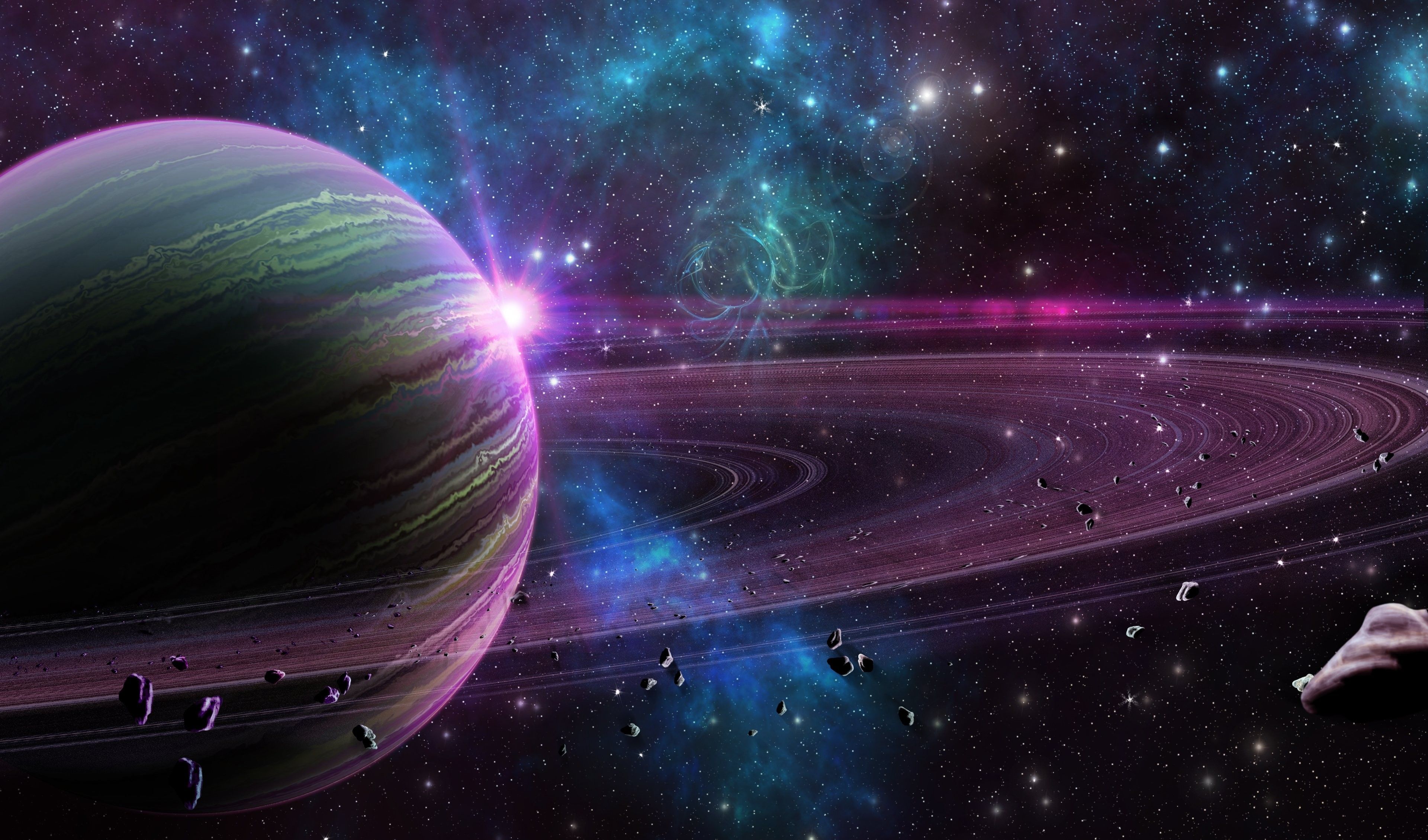 Saturno, Tablet Background, Aros Espacio, Free Background Image