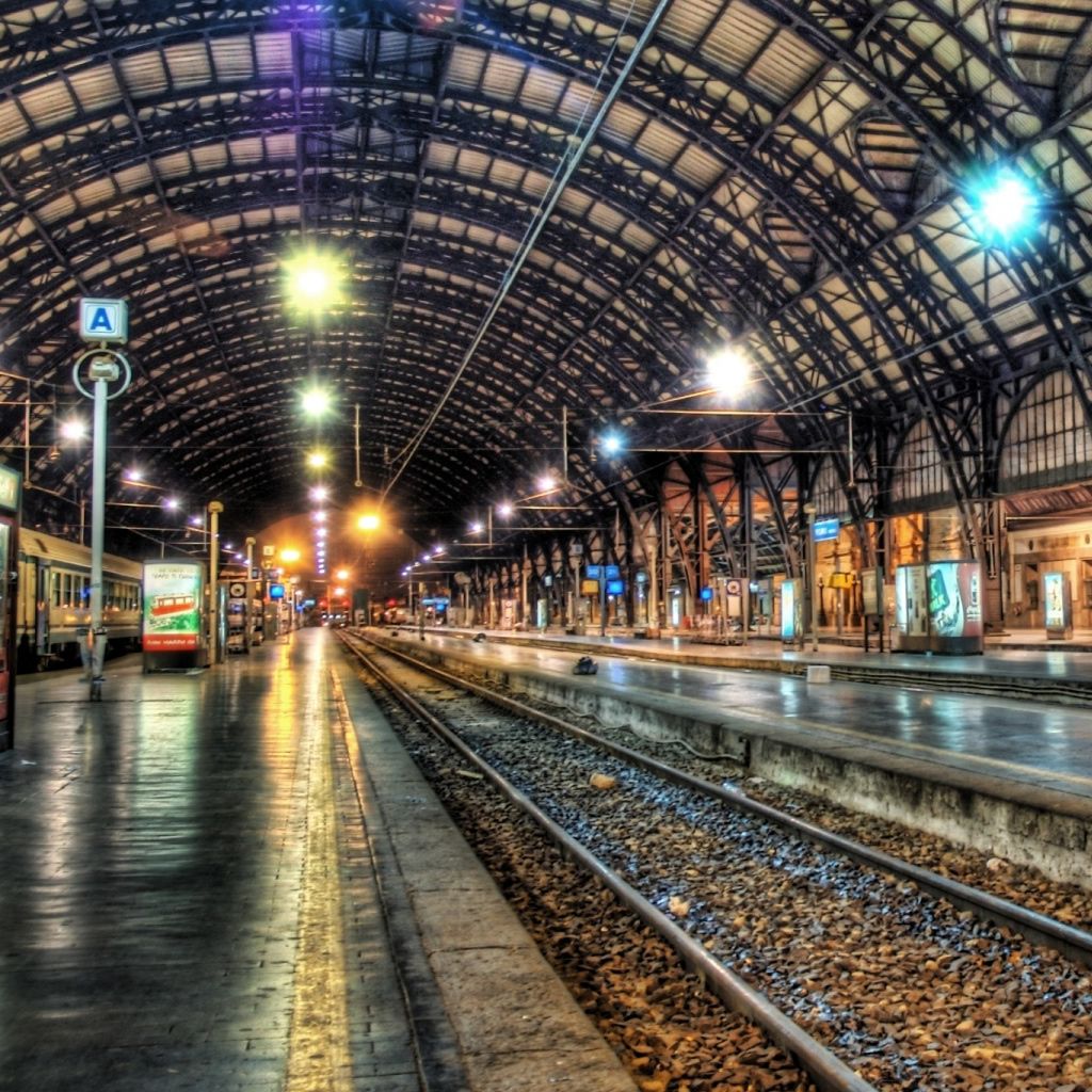 Inside A Train Station iPad Wallpaper Free Download