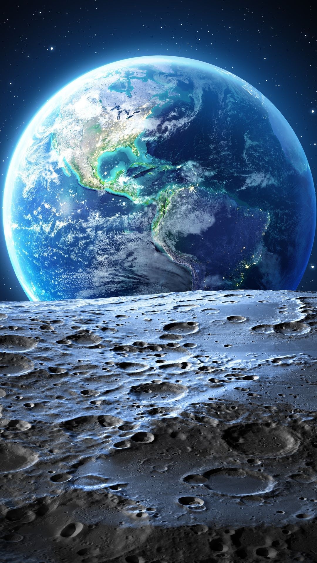 Earth Moon 4k In 1080x1920 Resolution. Wallpaper earth, Planets