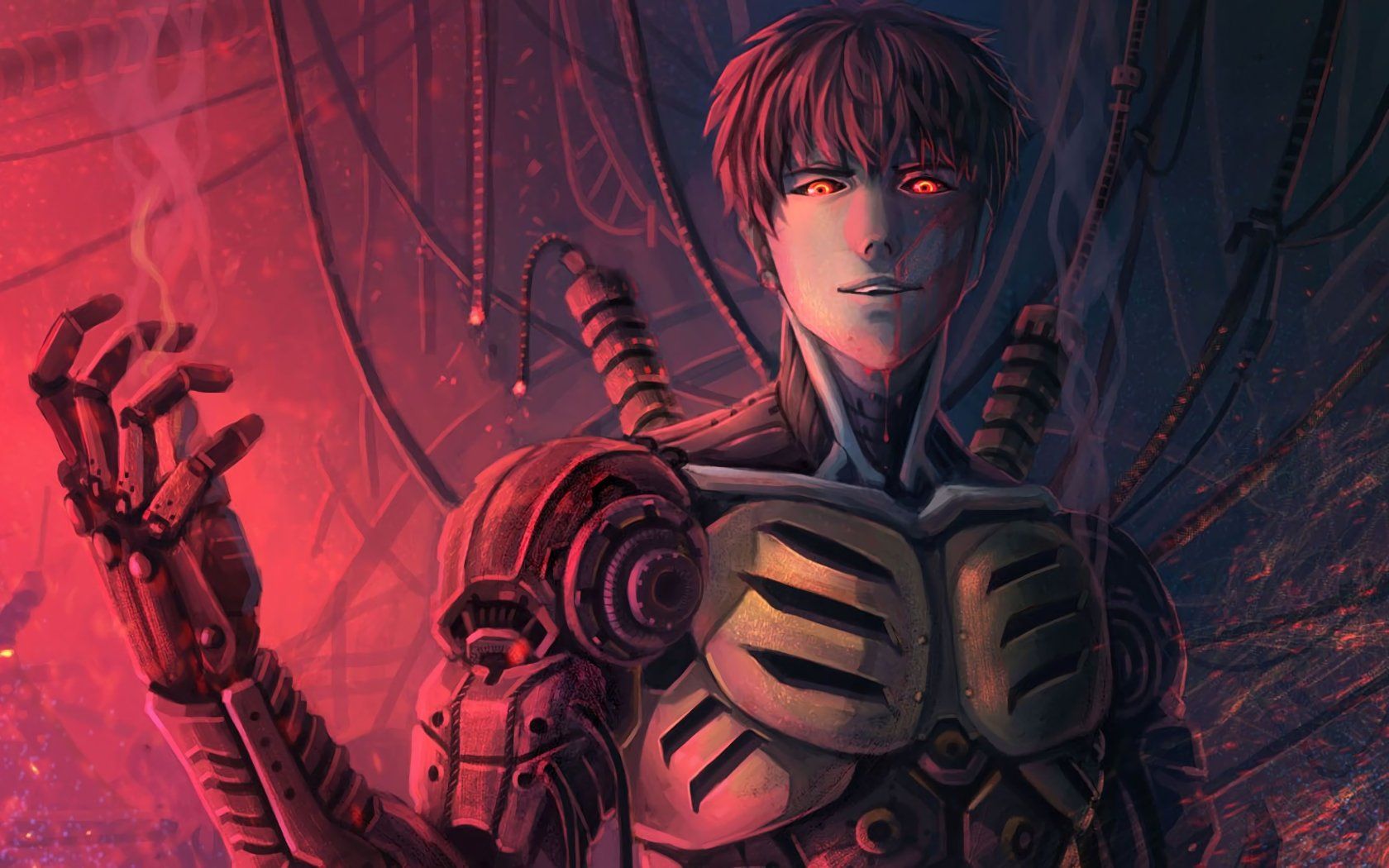 Wallpaper Anime One Punch Man Genos