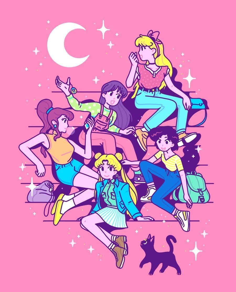 90s Sailor Moon Laptop Wallpaper