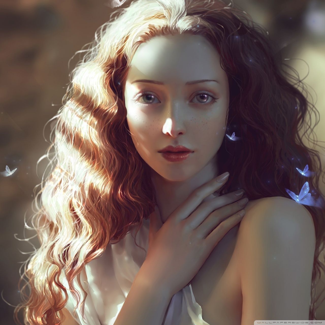 Beautiful Girl Painting Ultra HD Desktop Background Wallpaper