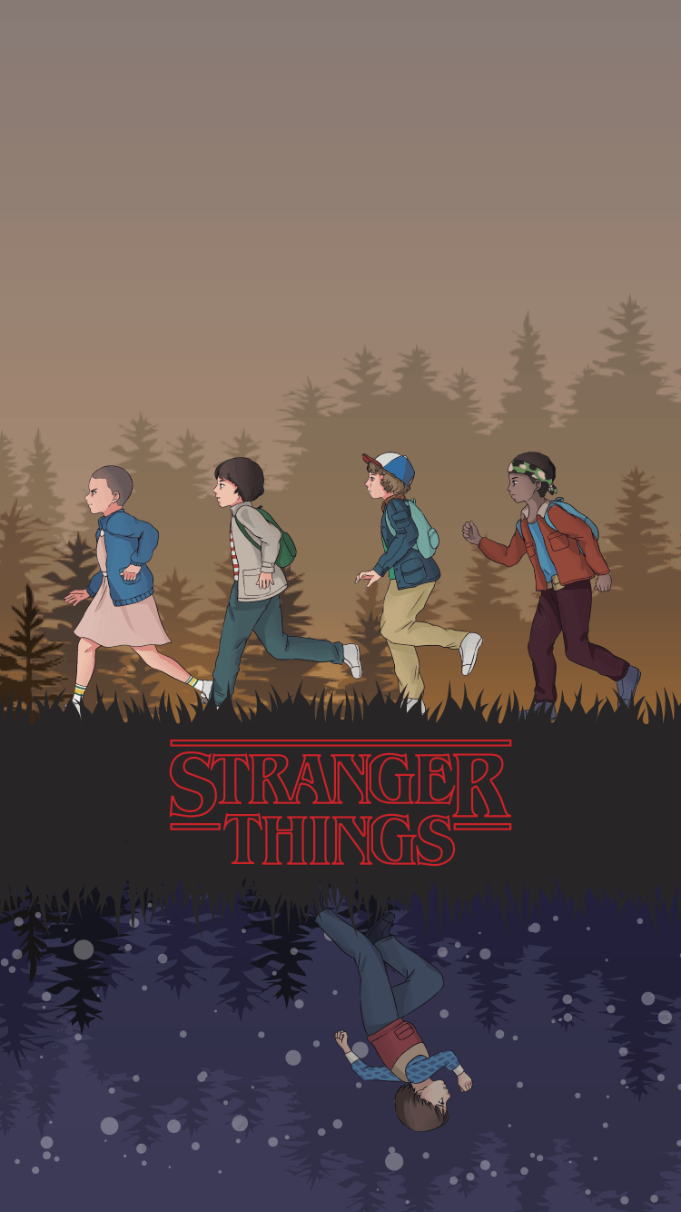 Download Will Mike Lucas and Dustin from Stranger Things Wallpaper   Wallpaperscom