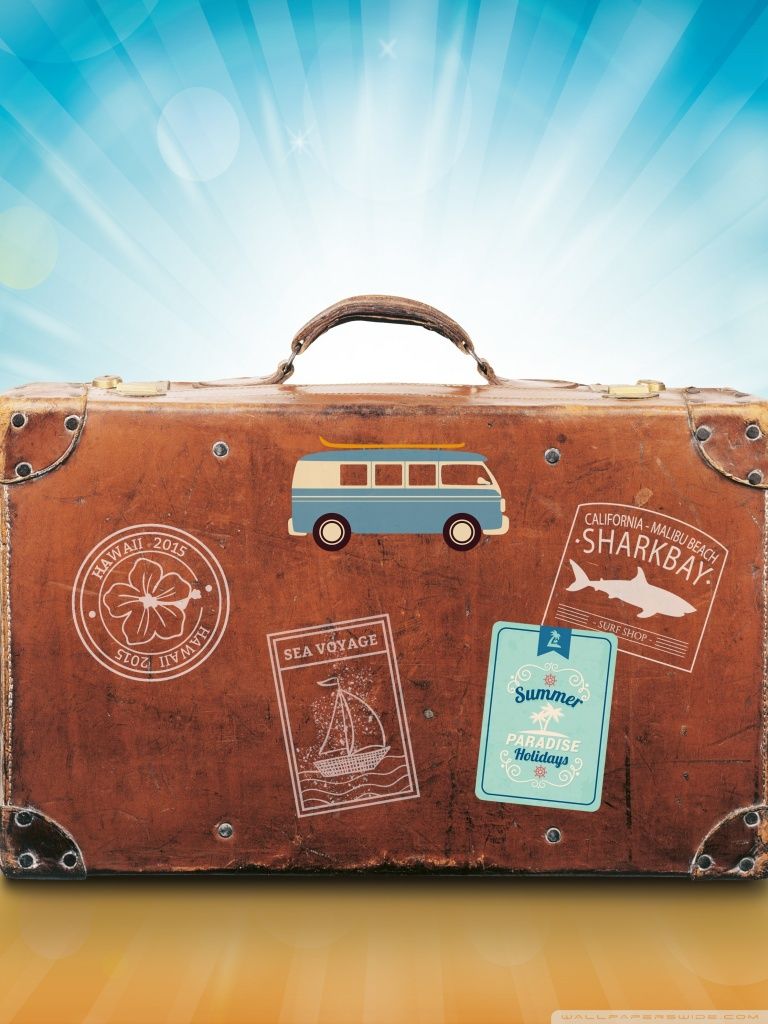 Travel Suitcase Ultra HD Desktop Background Wallpaper for 4K UHD