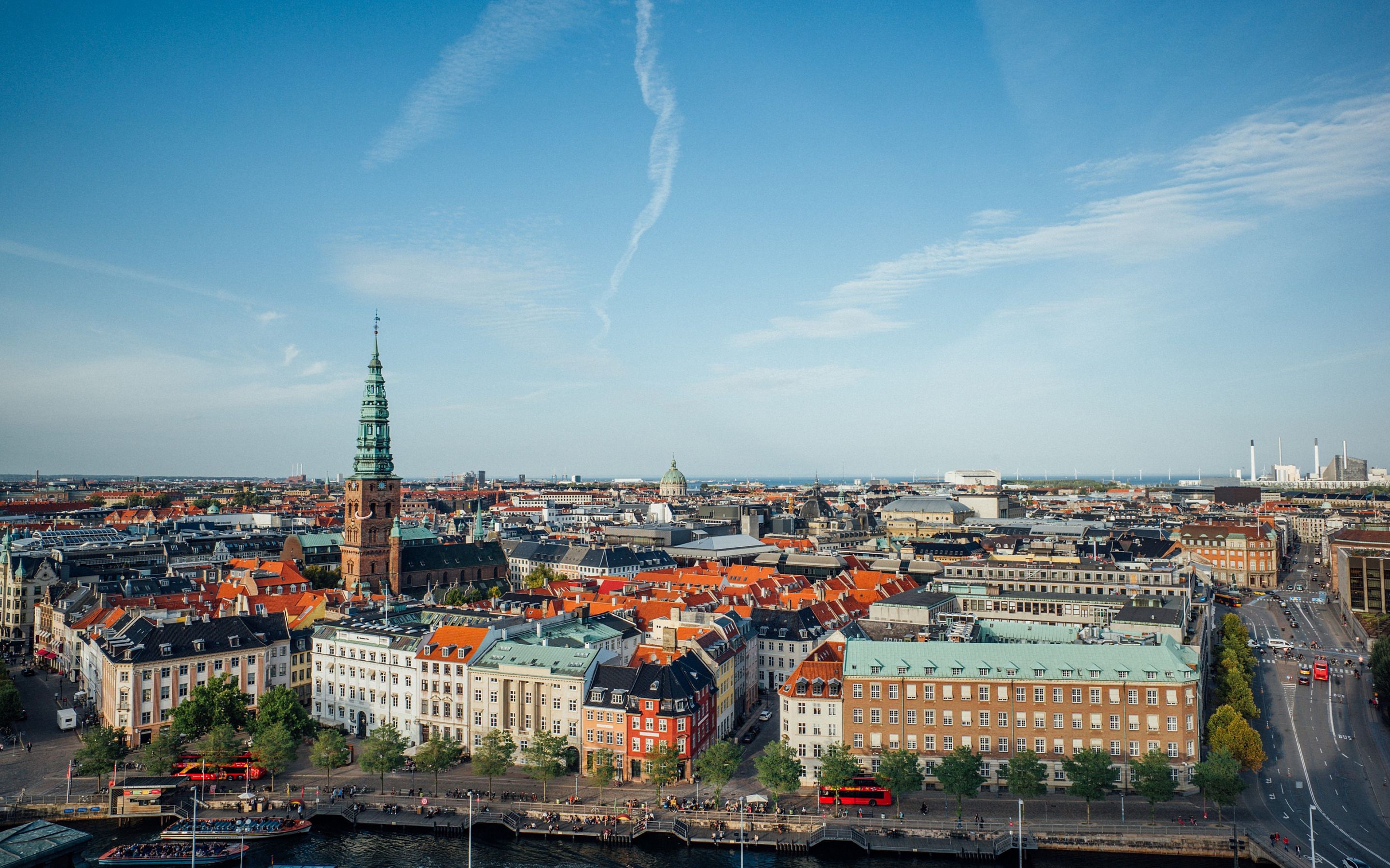 Download wallpaper Copenhagen, cityscape, houses, landmark
