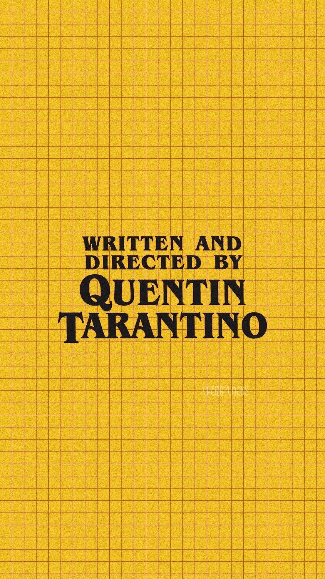 Lockscreen: Quentin Tarantino Yellow. Quentin tarantino, Quentin tarantino movies, Movie posters minimalist