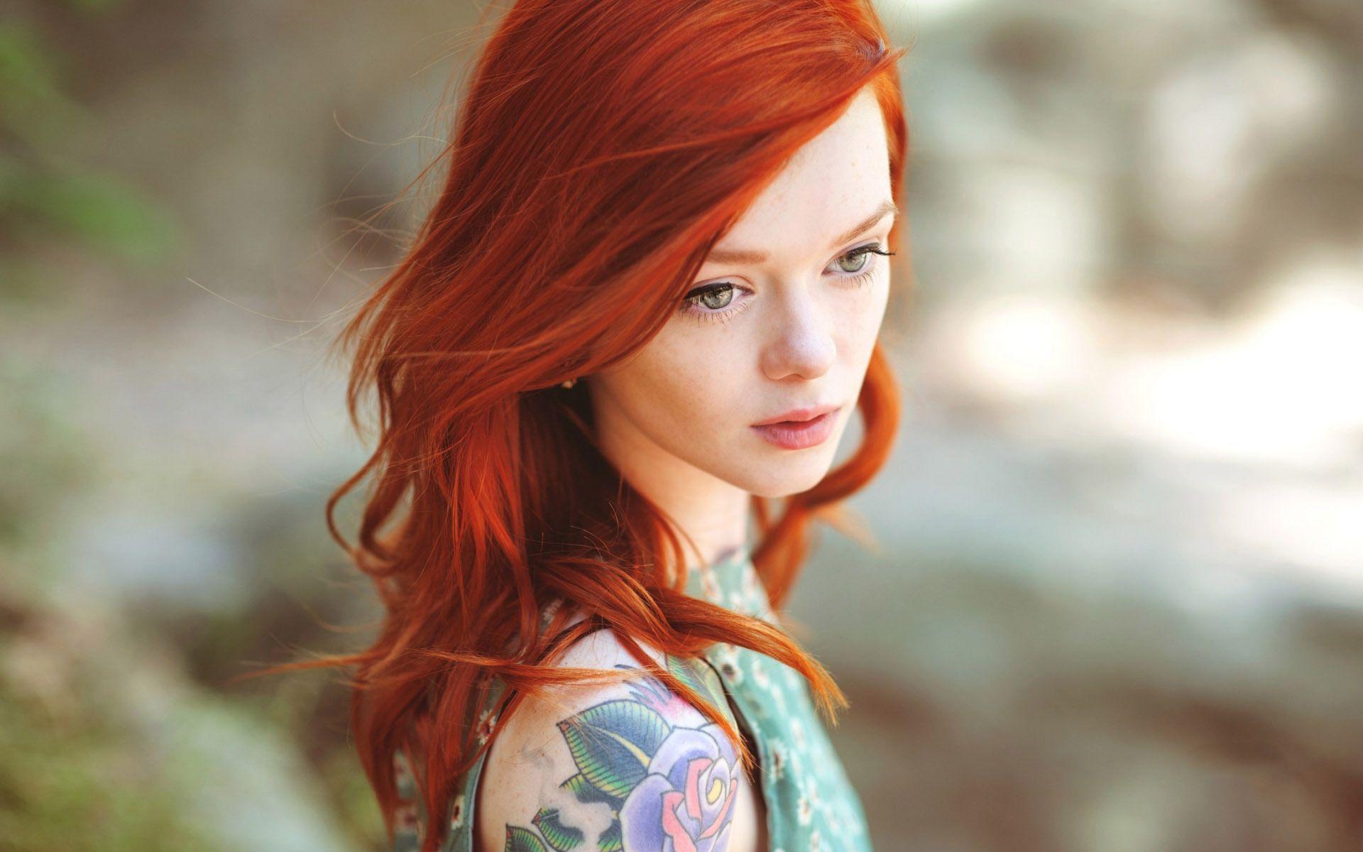 Cute redhead girl HD desktop wallpaper, Widescreen, High